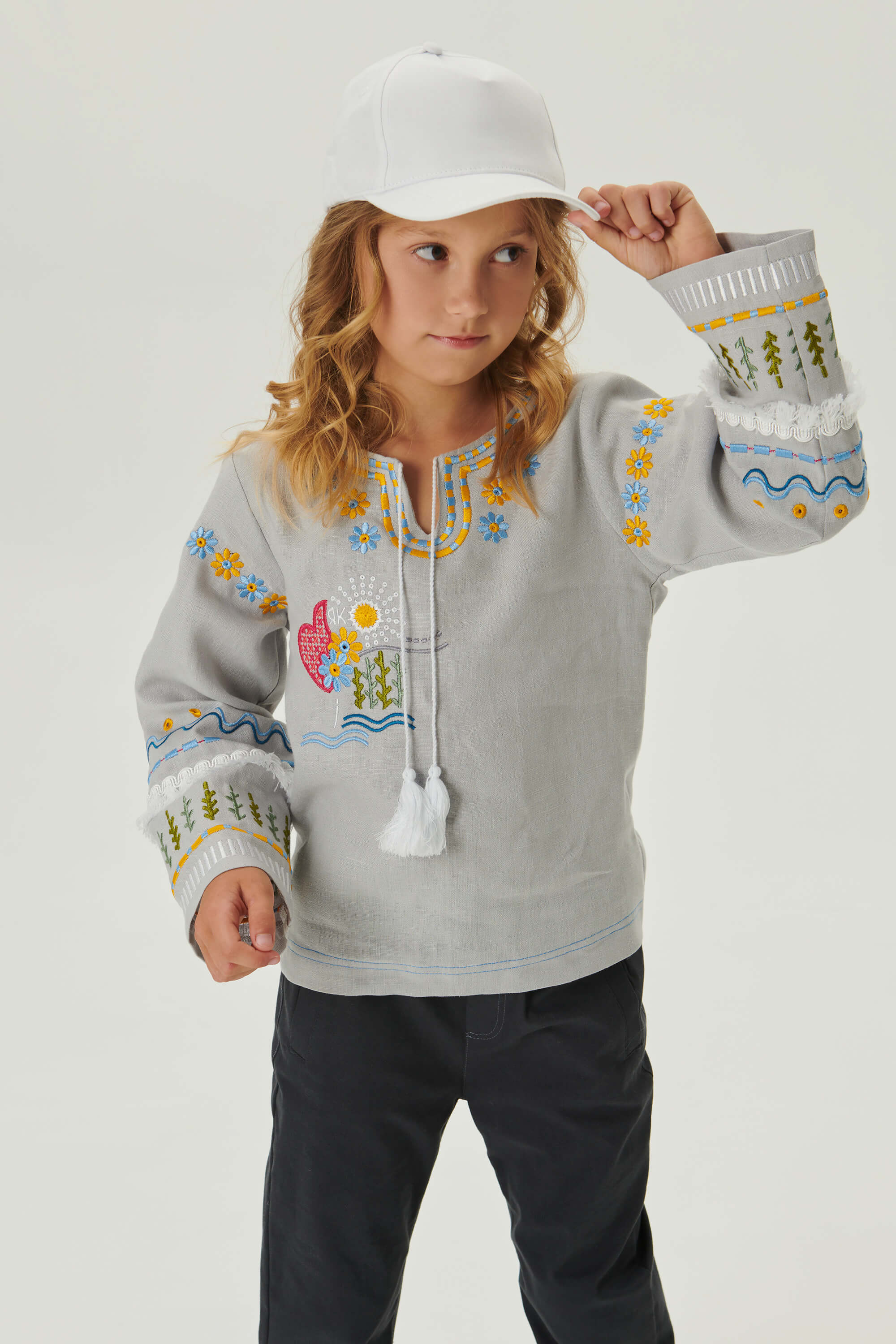 Embroidered shirt for girls Love Ukraine 2 | 116