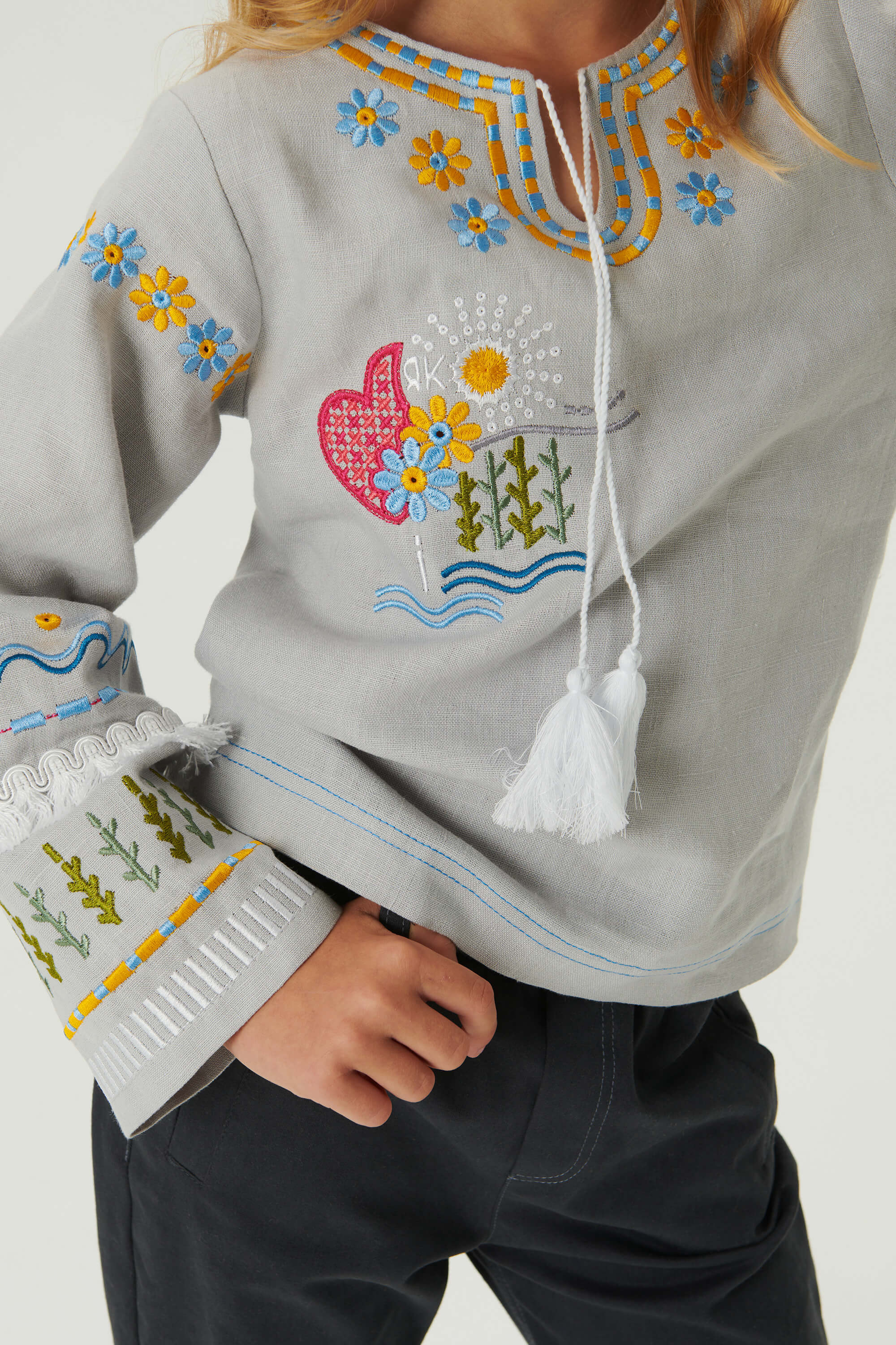 Embroidered shirt for girls Love Ukraine 2 | 116