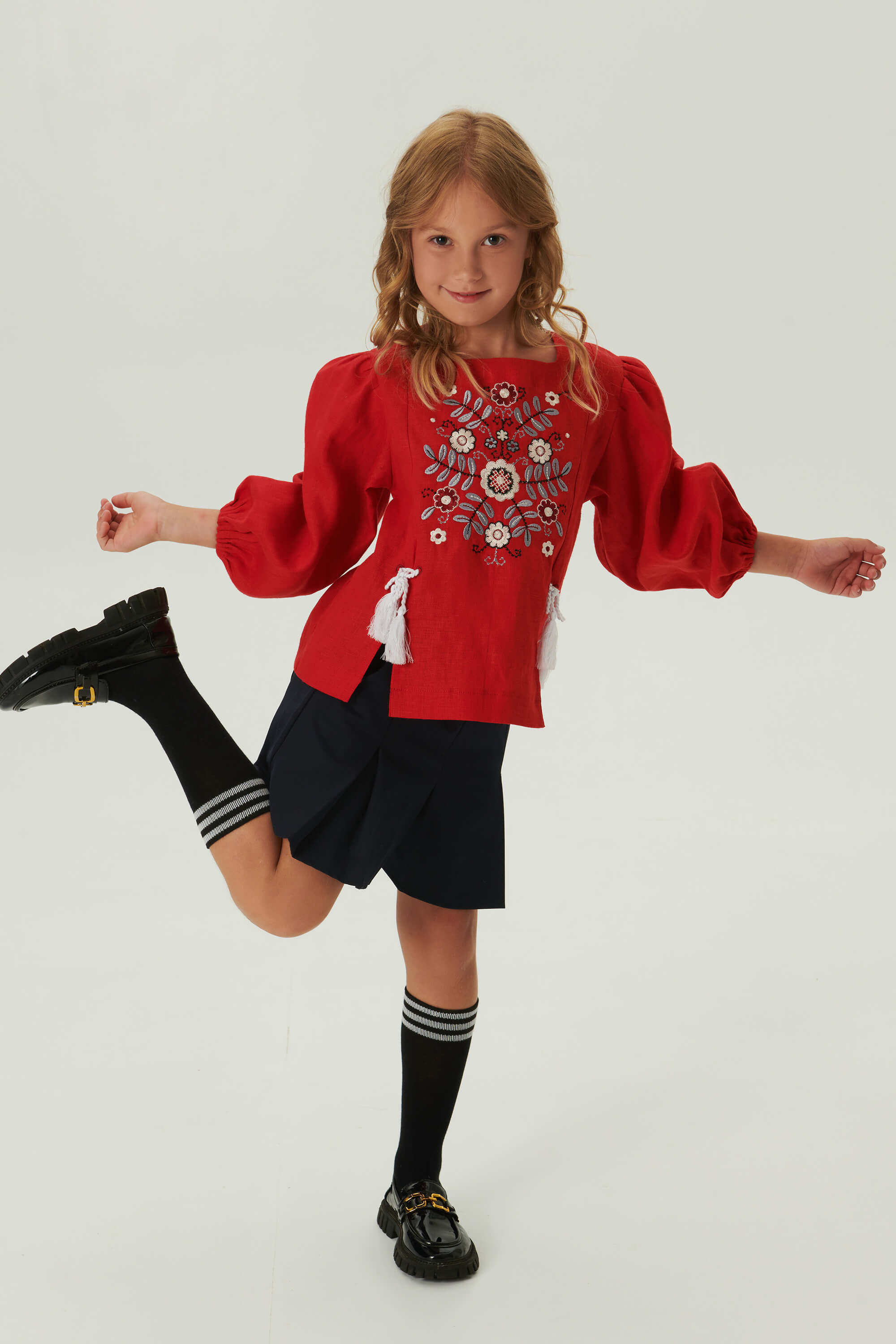 Embroidered blouse for a girl Spring 1