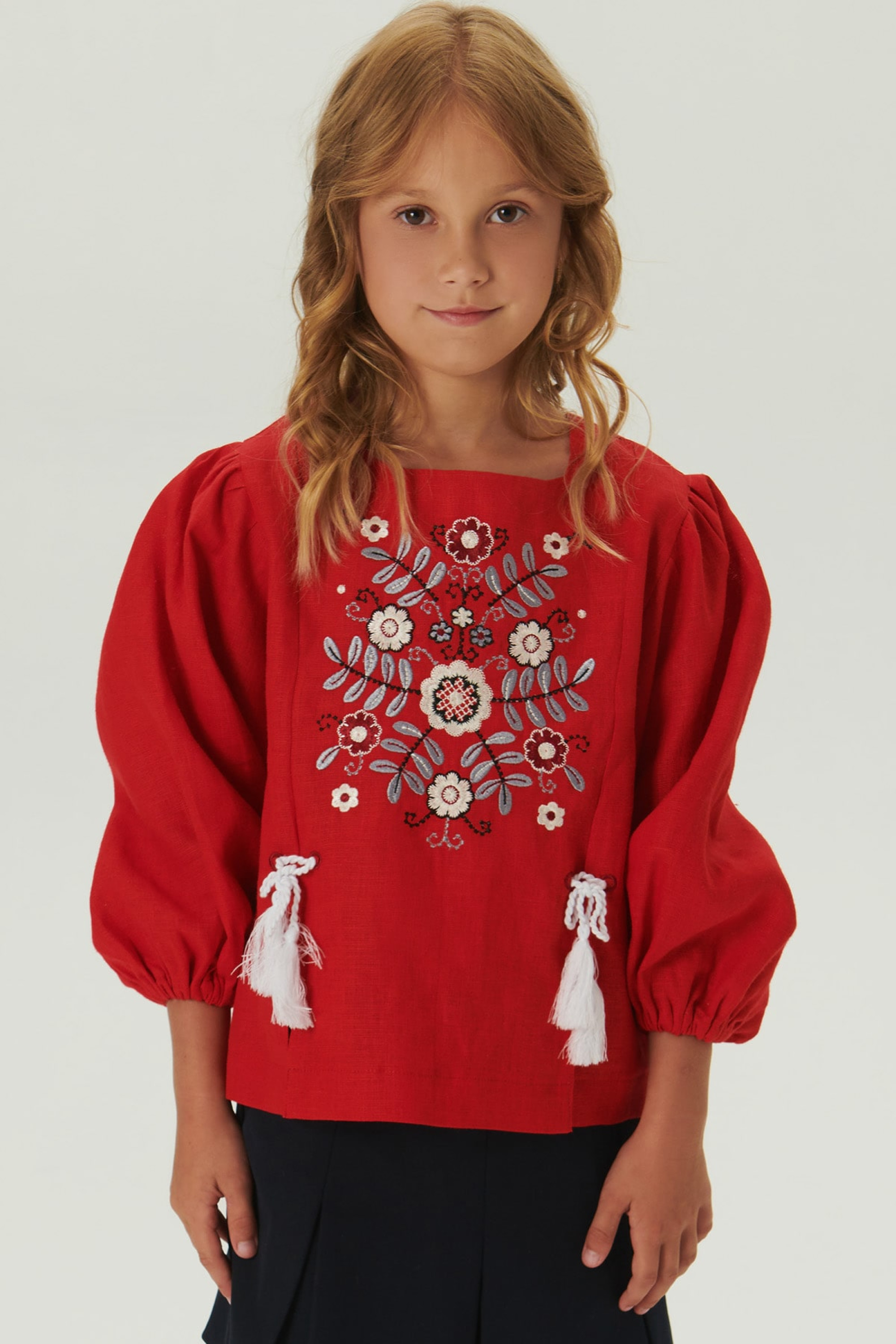 Embroidered blouse for a girl Spring 1