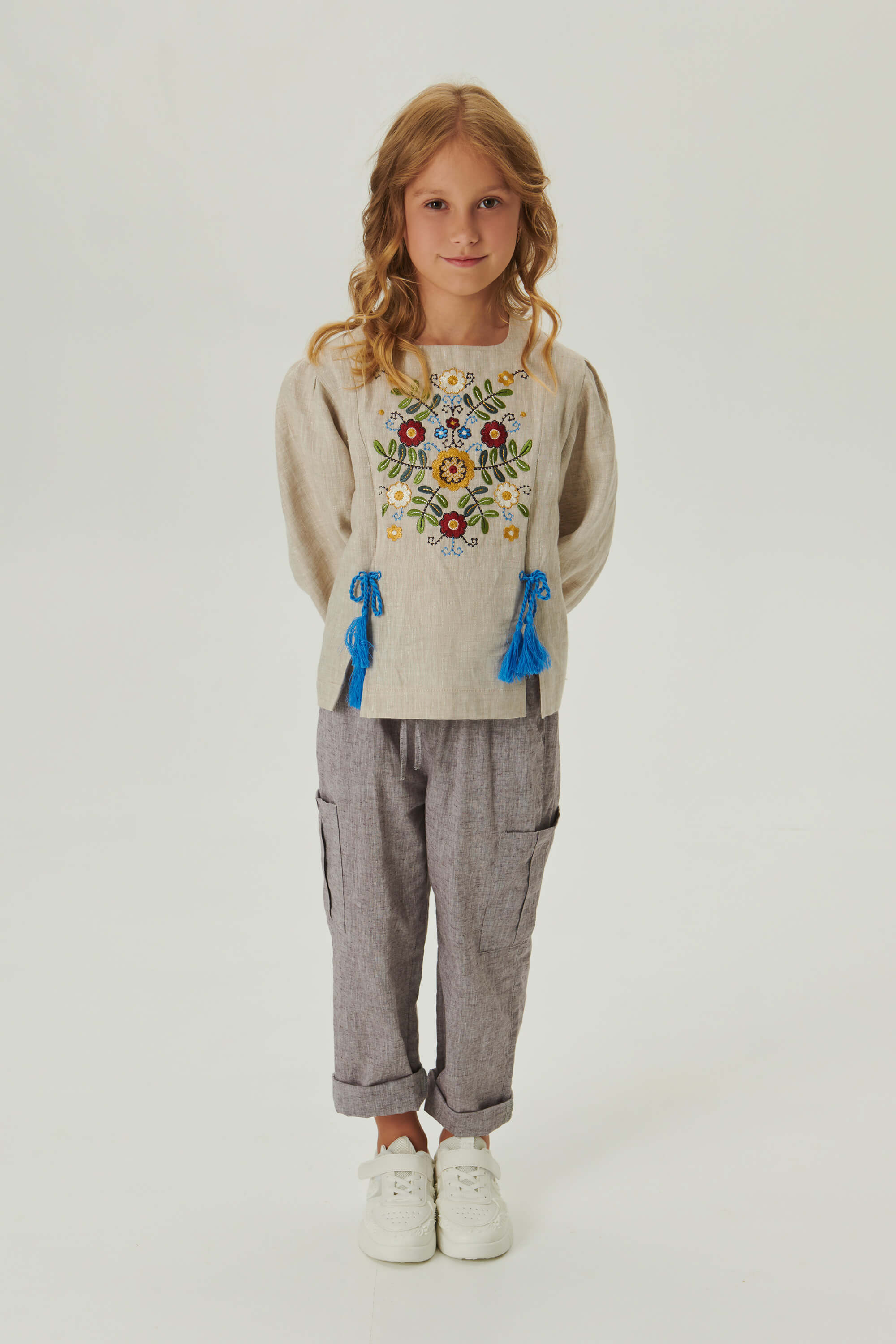 Embroidered blouse for a girl Spring 2