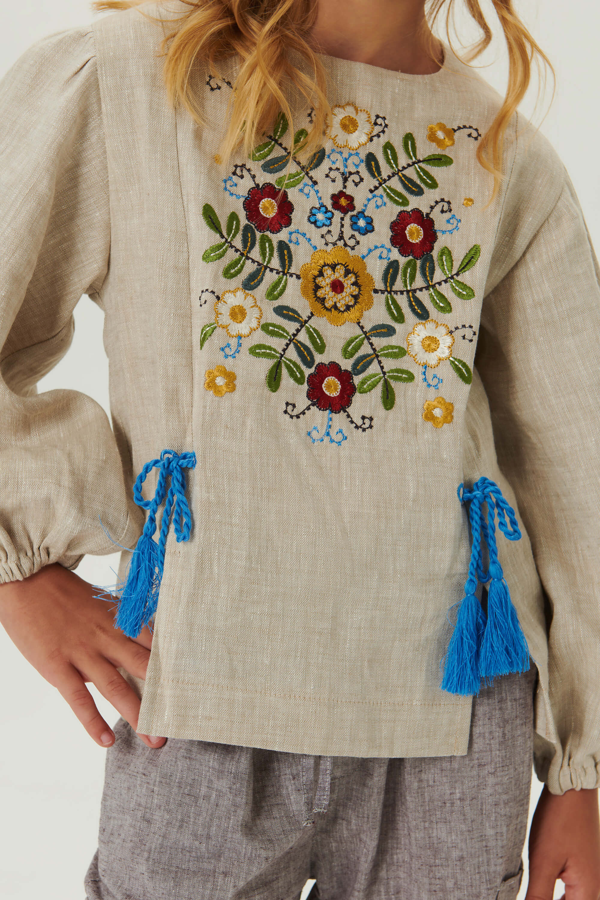 Embroidered blouse for a girl Spring 2