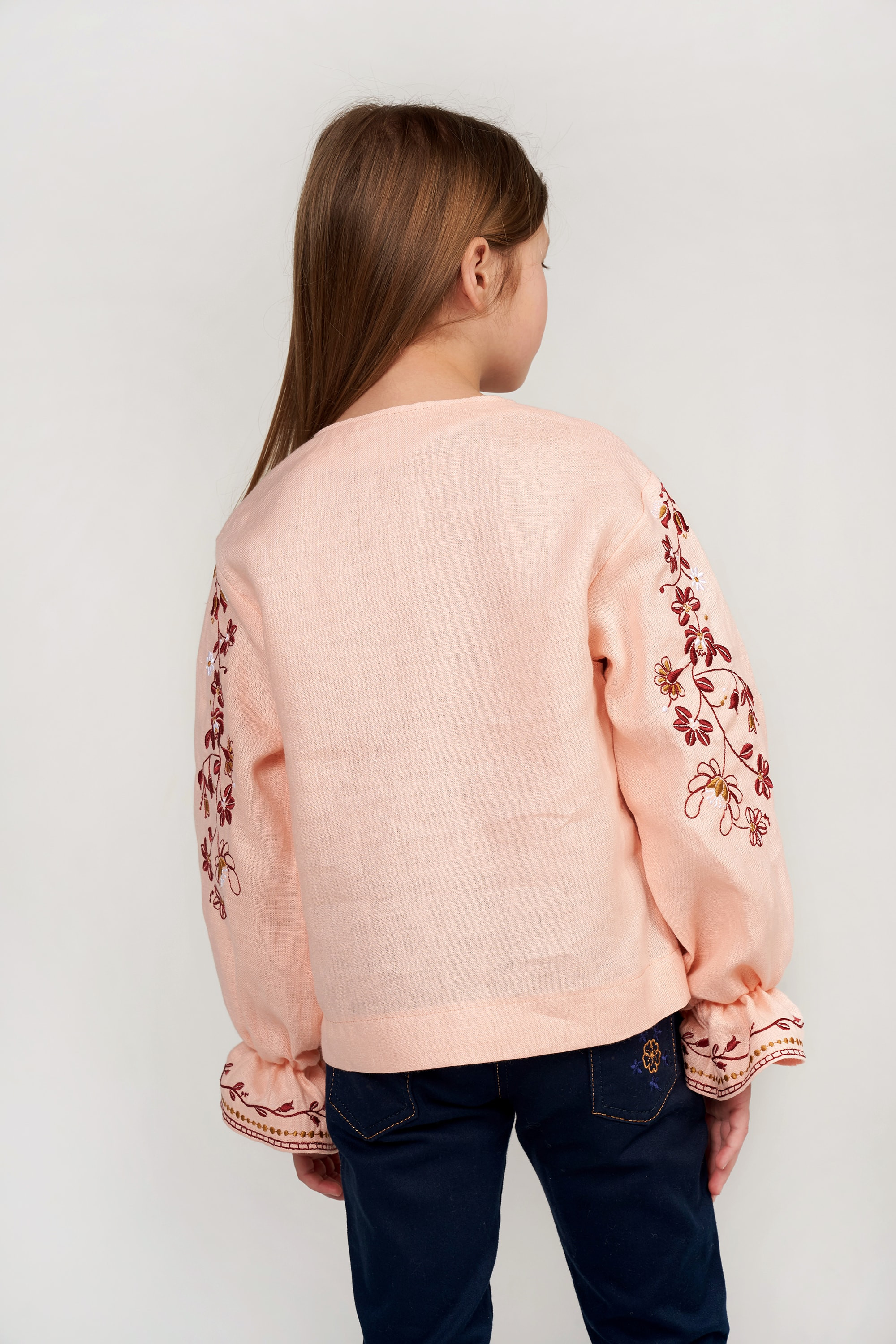 Вишита блуза для дівчинки Pink | 128