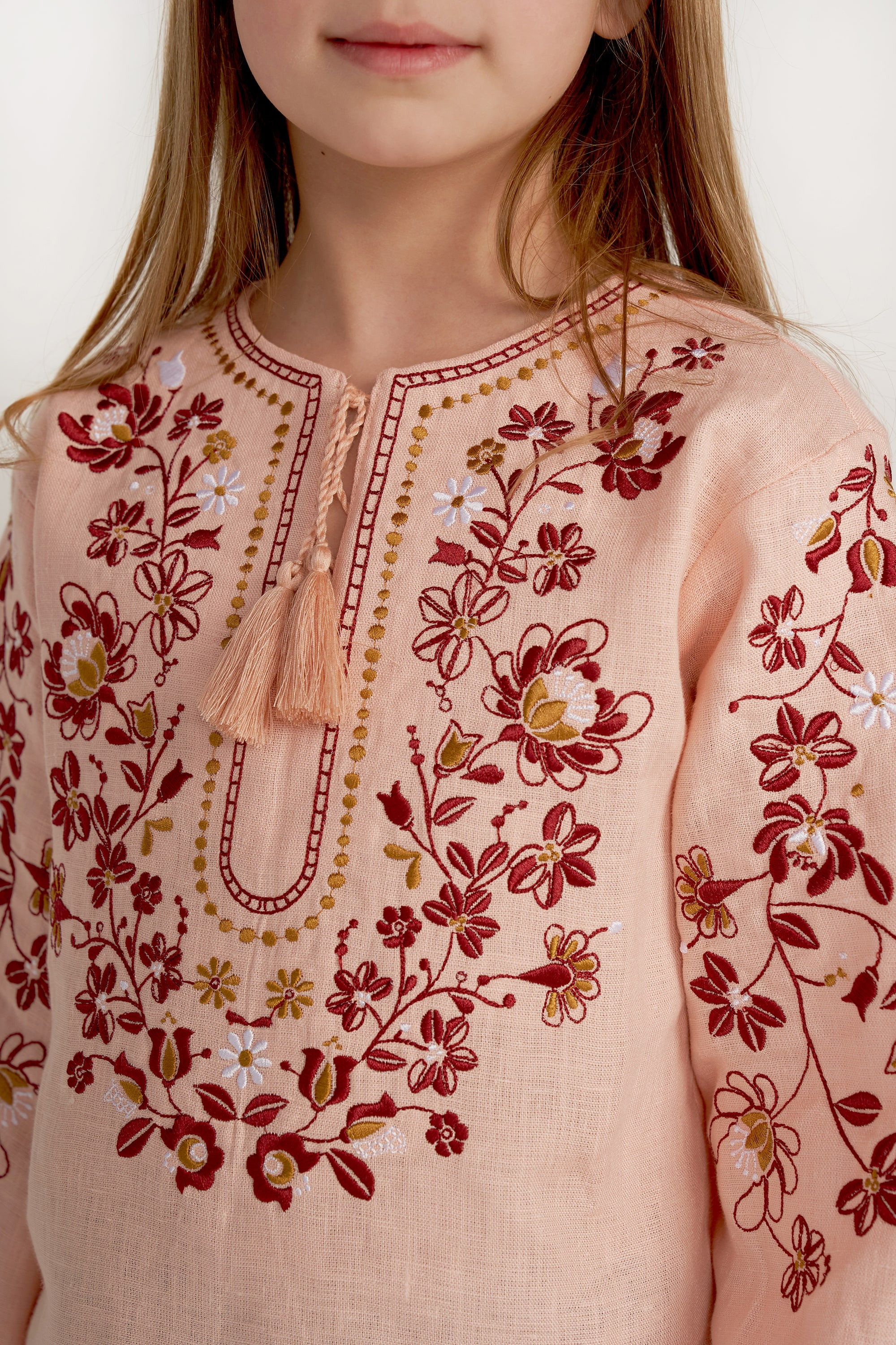 Вишита блуза для дівчинки Pink | 128