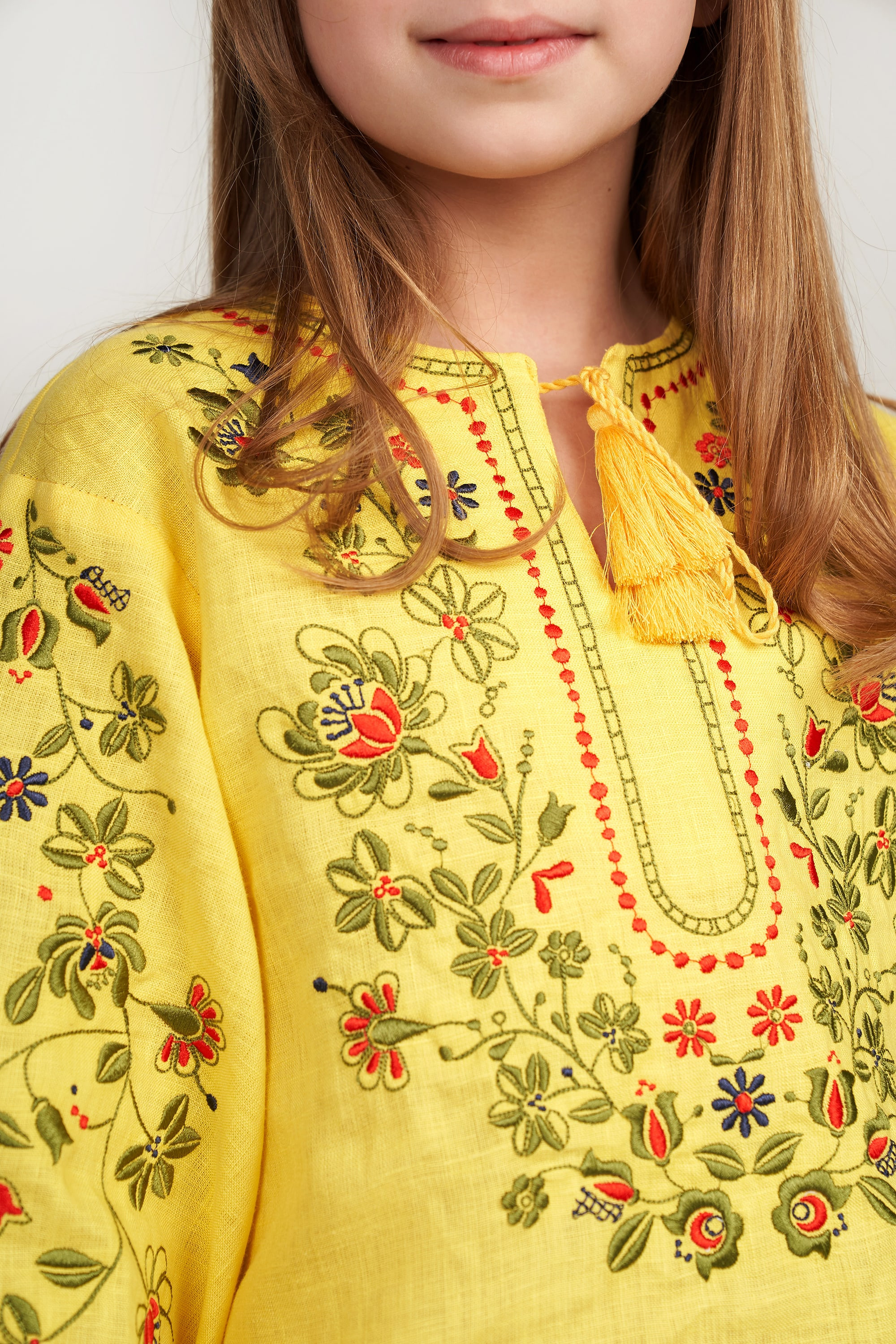 Вишита блуза для дівчинки Yellow | 122