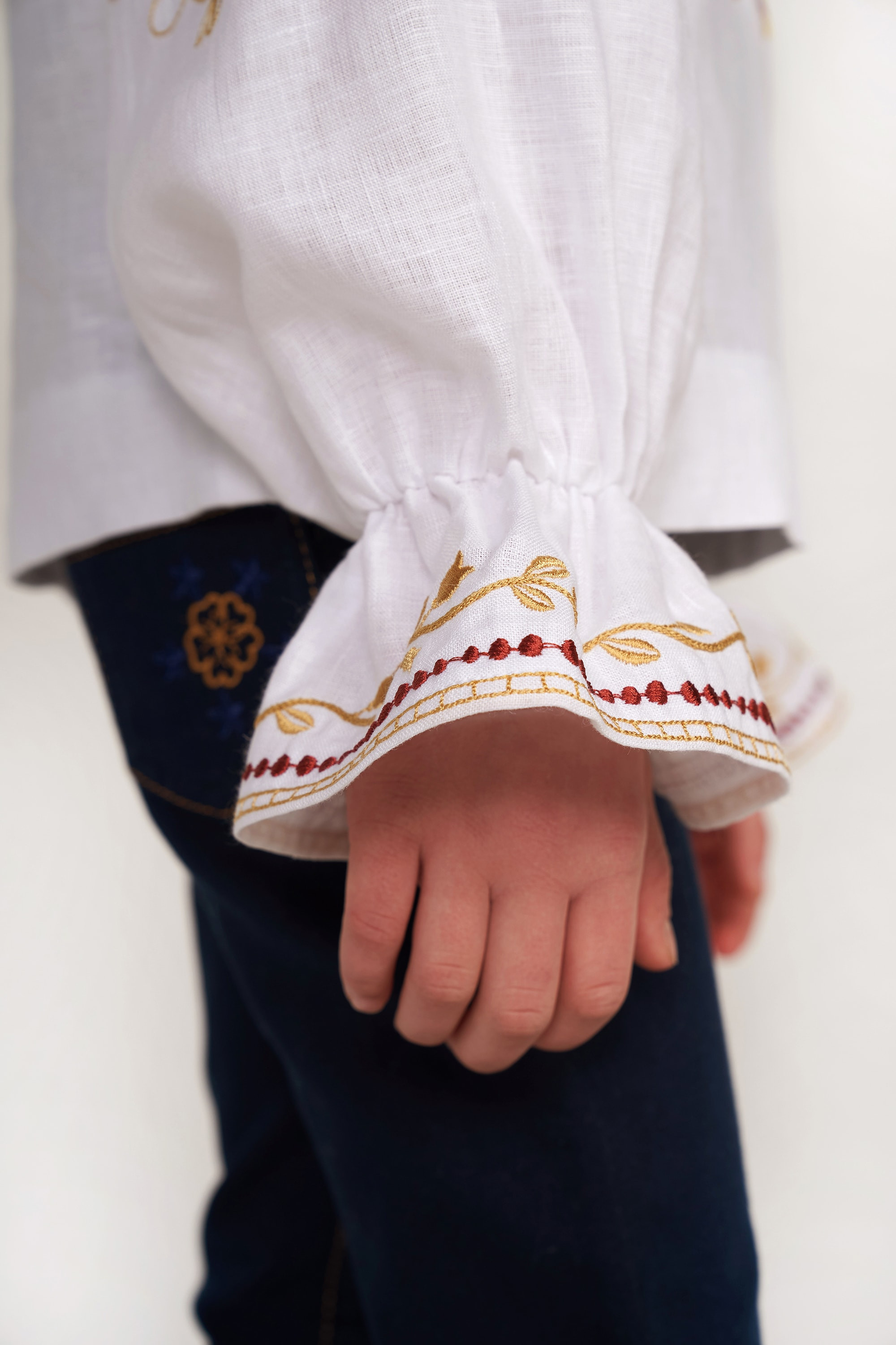 Embroidered blouse for girls White | 110