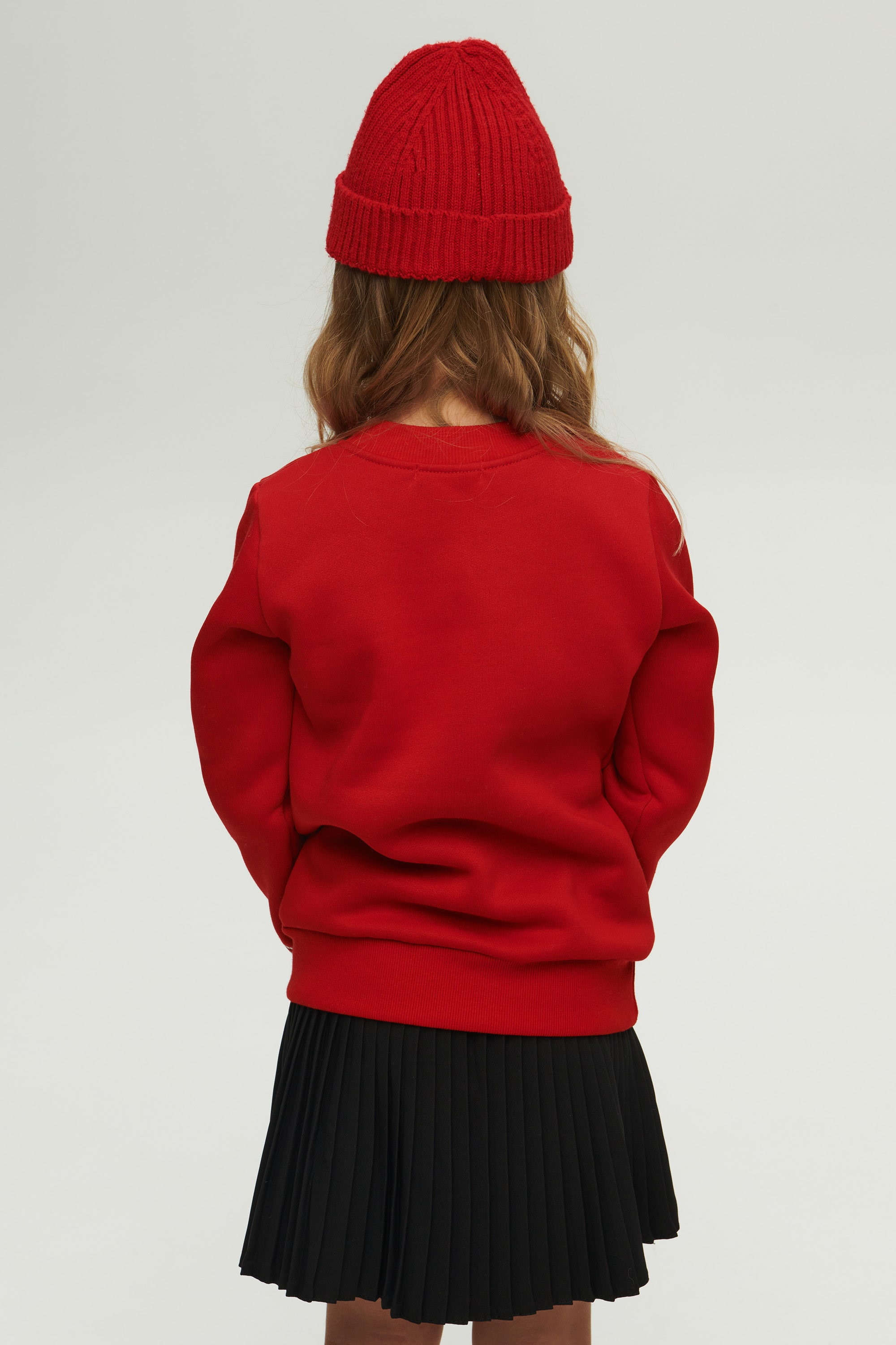 Christmas red sweatshirt for a girl