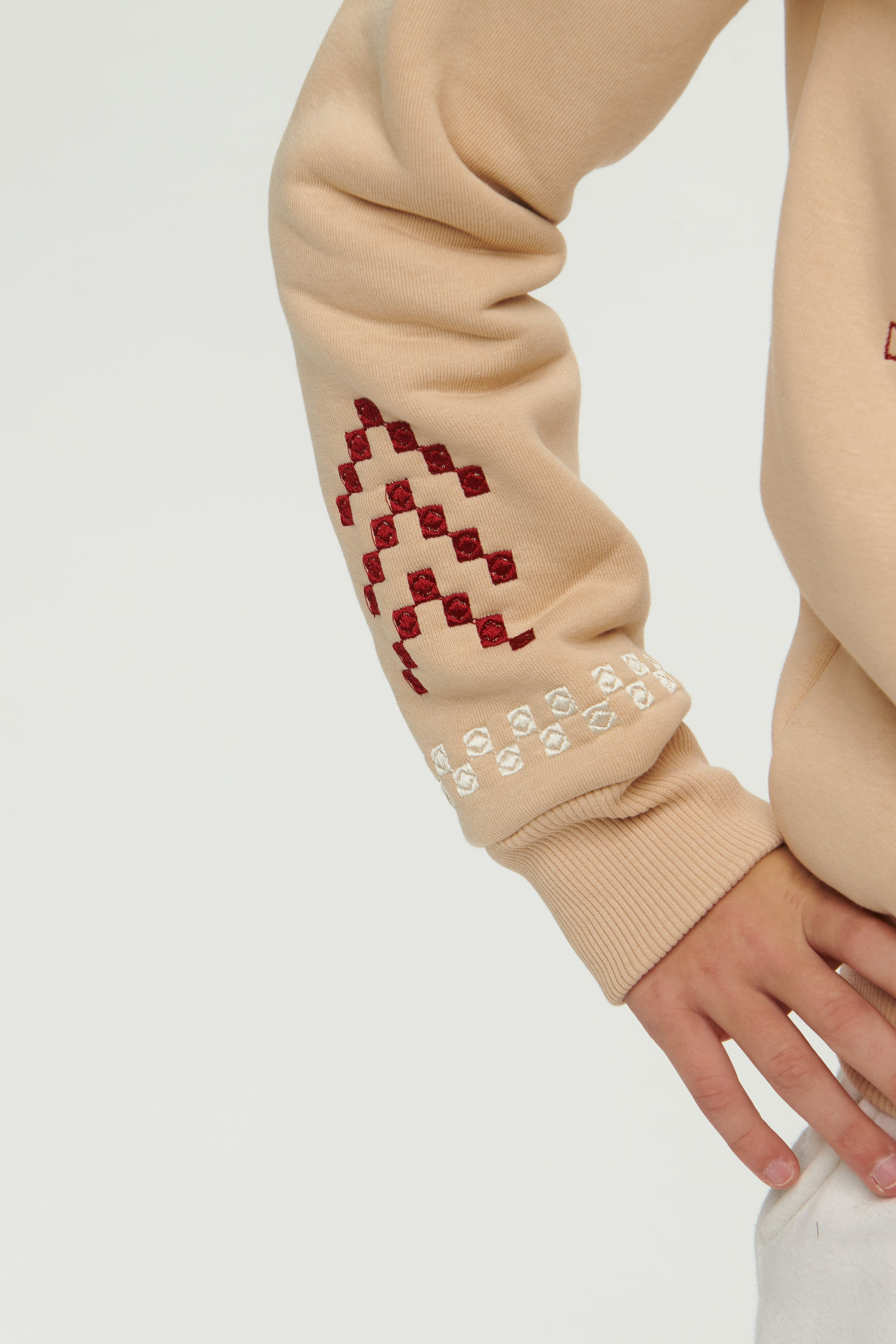 Christmas beige sweatshirt for a girl December