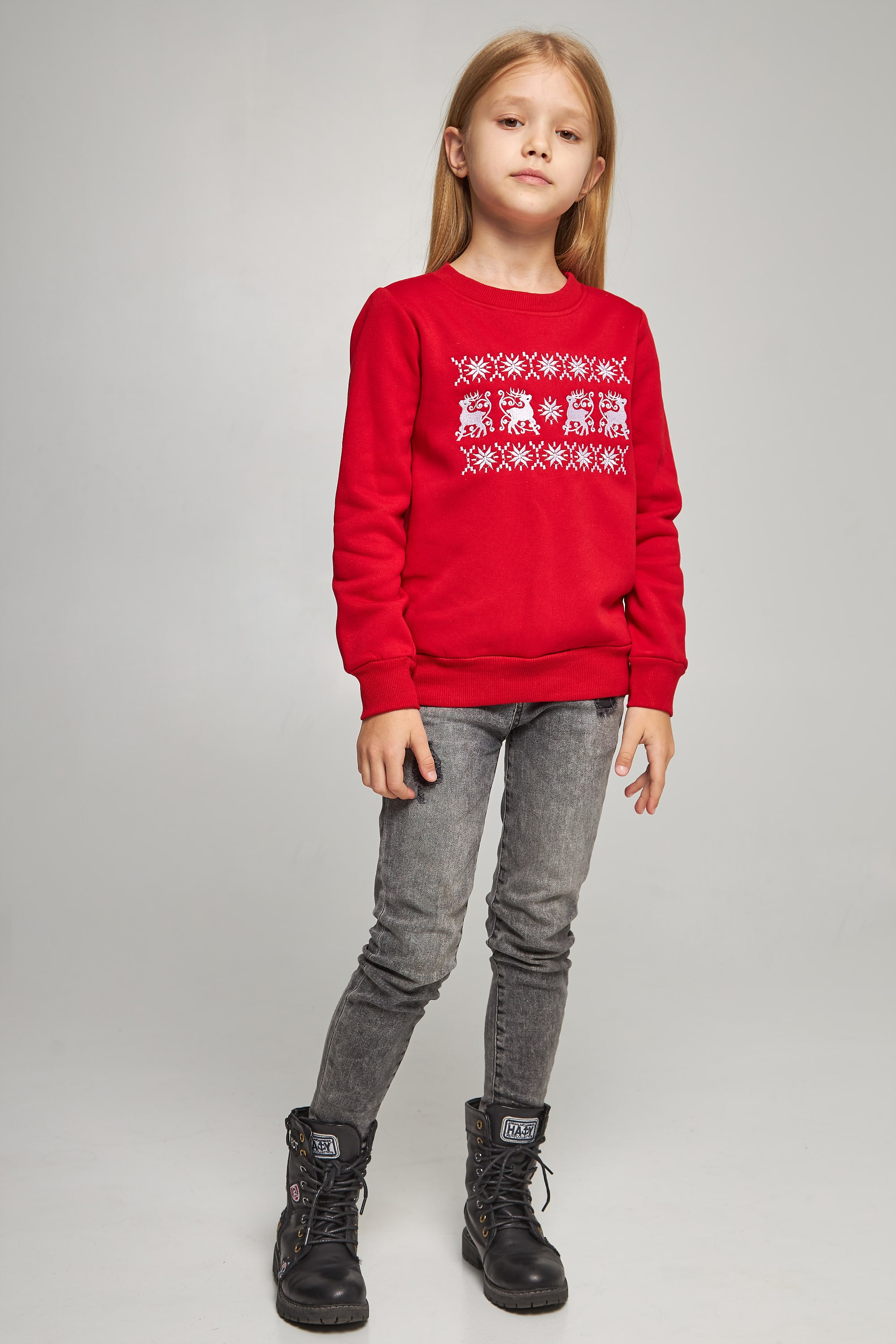 Christmas sweatshirt for girls with deer