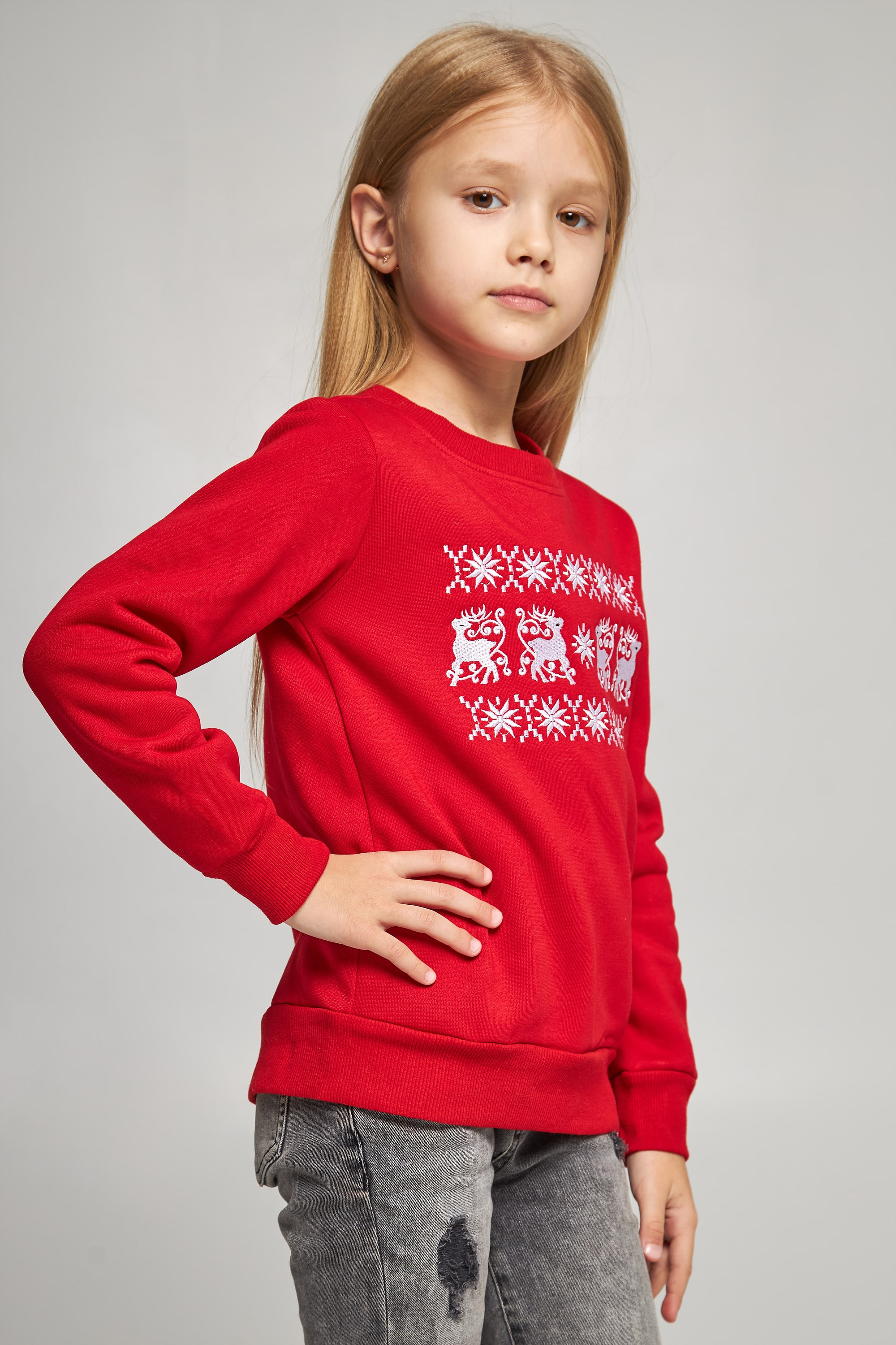 Christmas sweatshirt for girls with deer