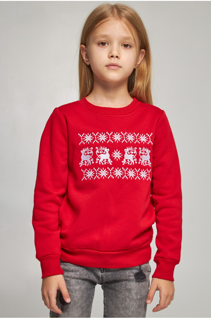 Christmas sweatshirt for girls with deer | 80