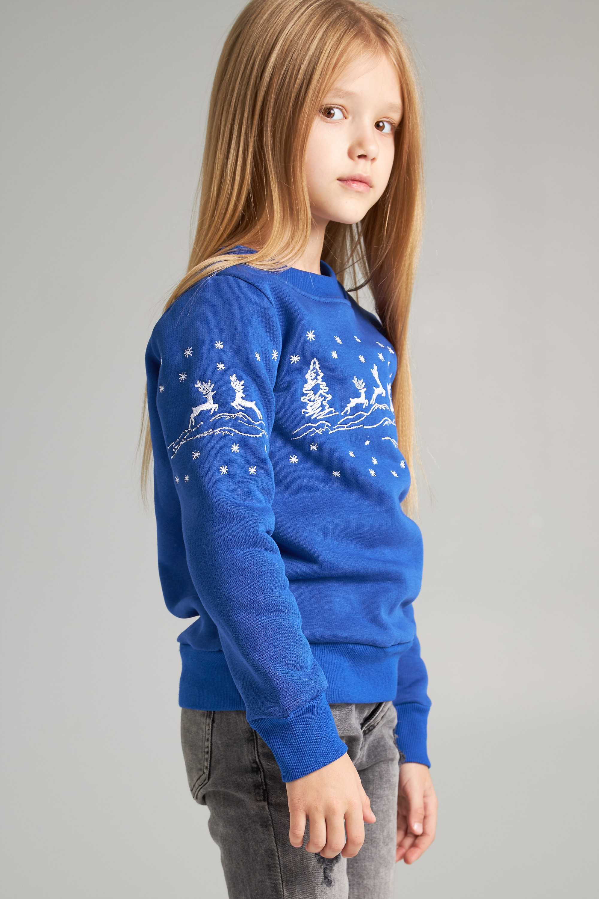 Christmas sweatshirt for a girl deer, electrician | 92