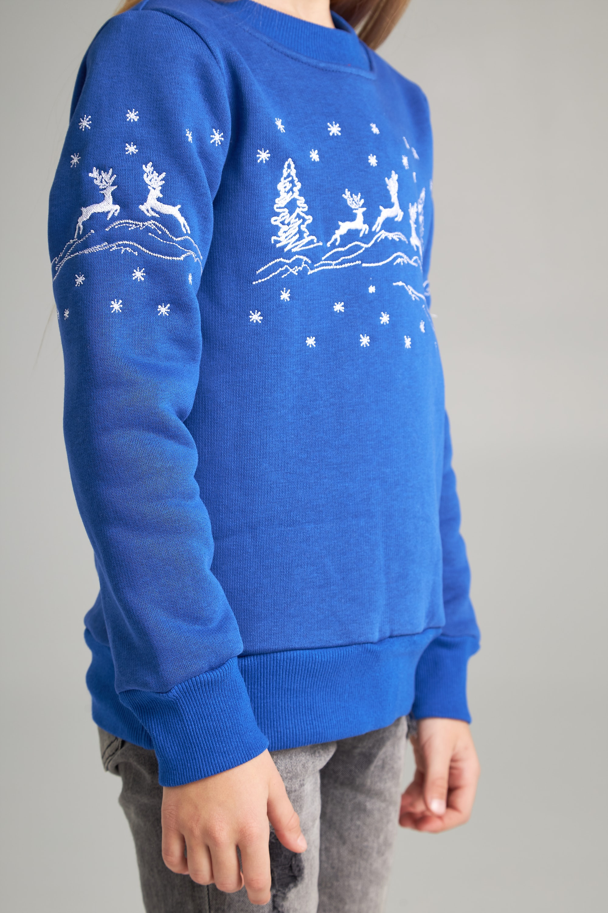 Christmas sweatshirt for a girl deer, electrician | 92