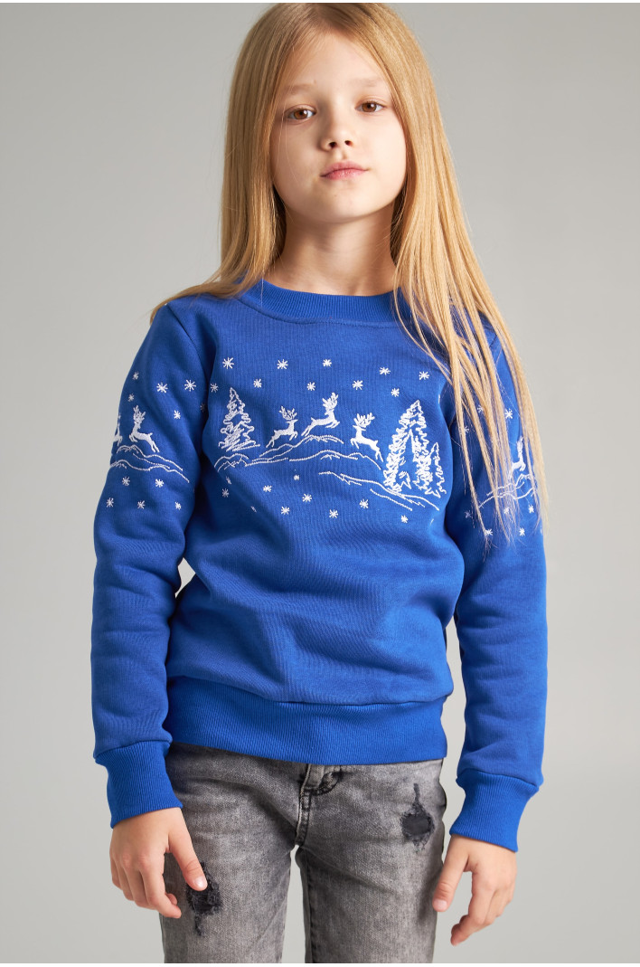 Christmas sweatshirt for a girl deer, electrician | 92