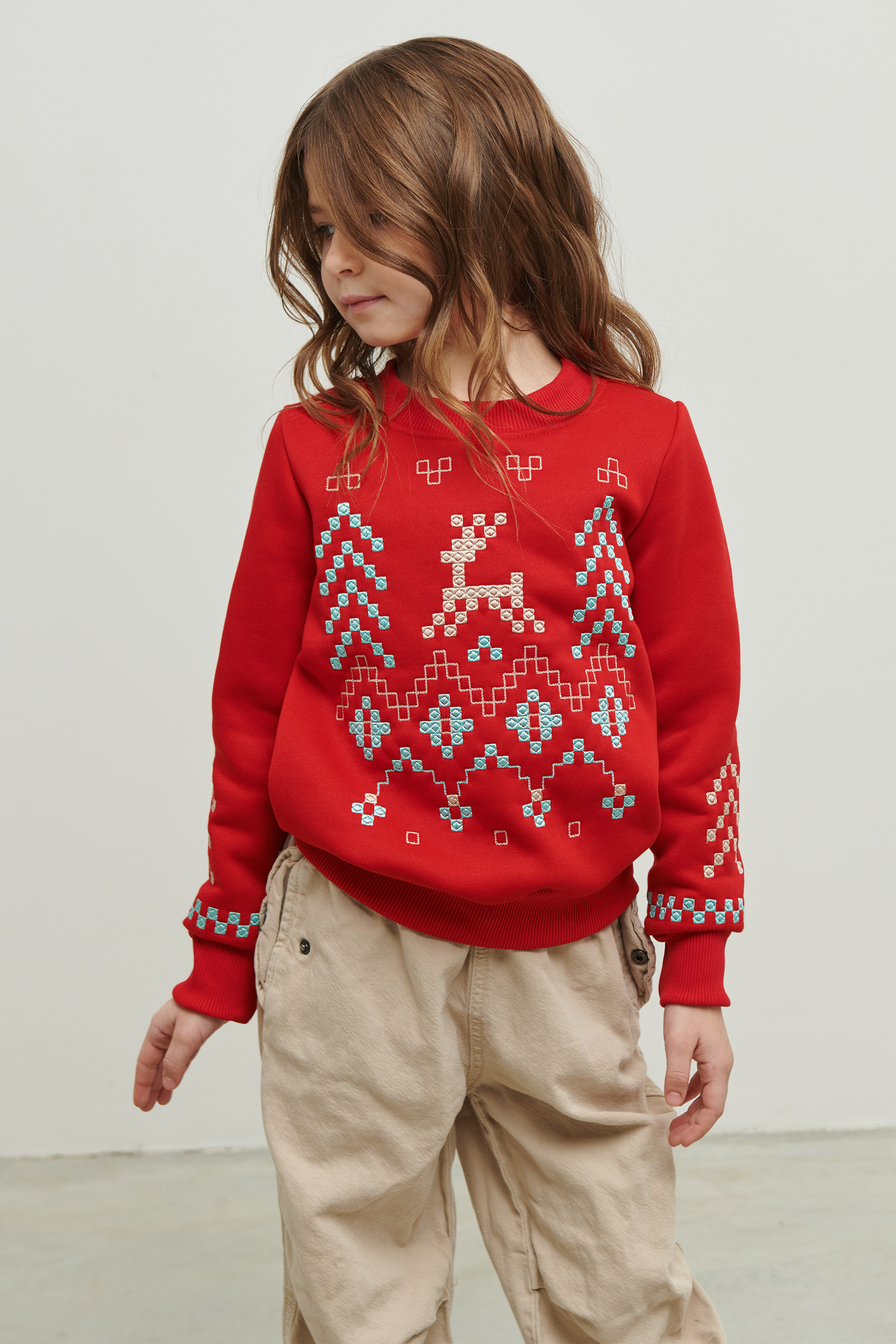 Christmas red sweatshirt for girls December