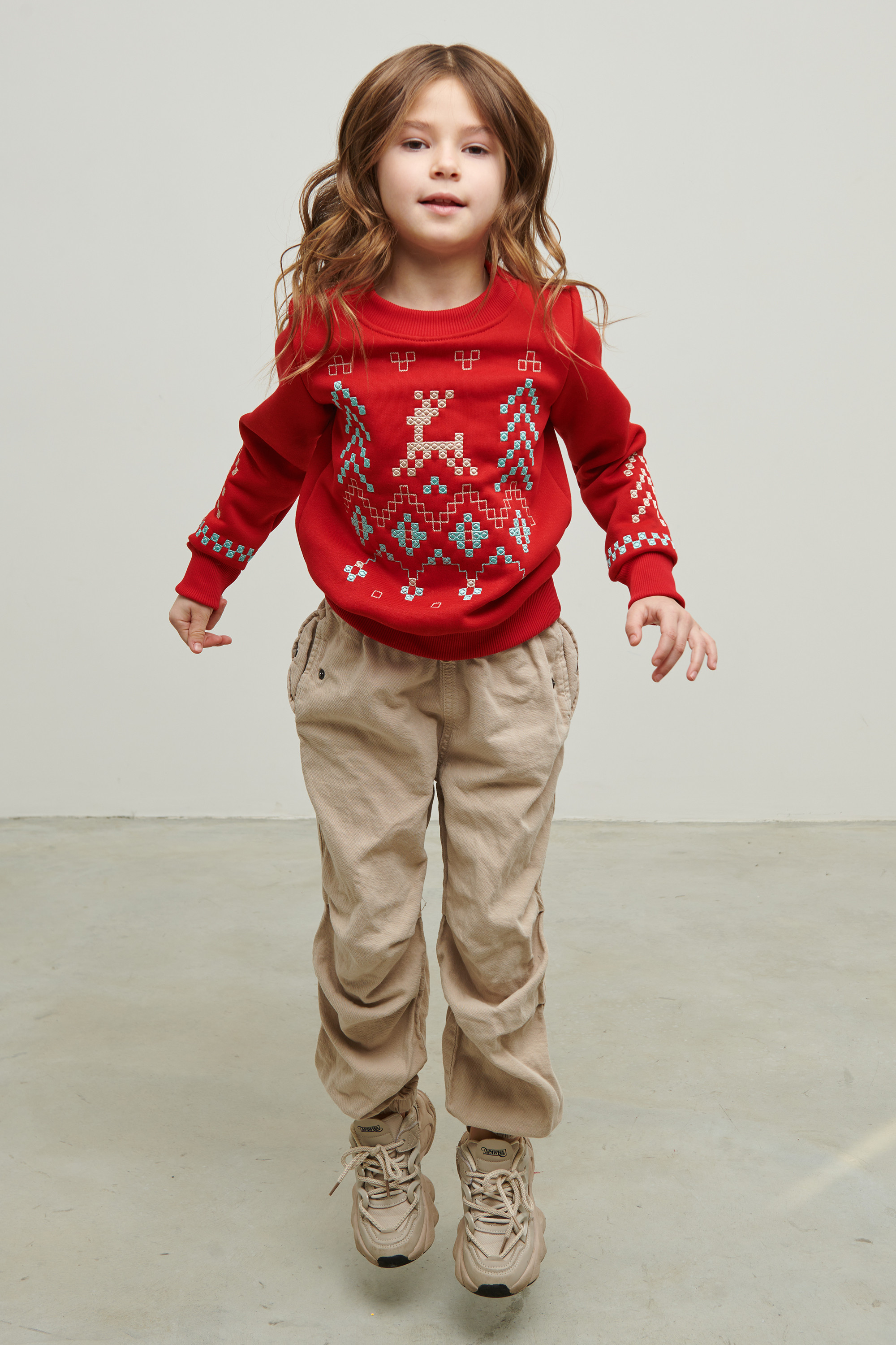 Christmas red sweatshirt for girls December
