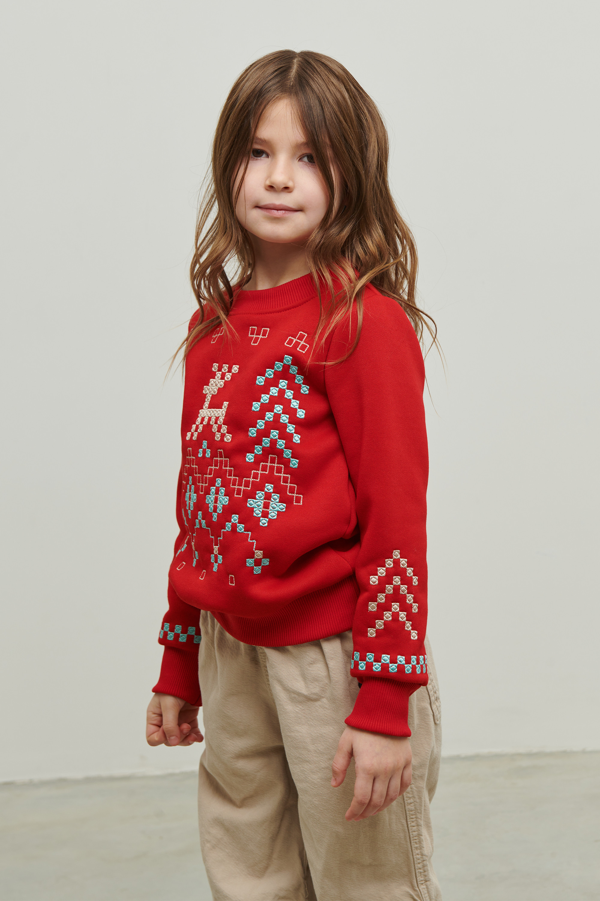 Christmas red sweatshirt for girls December