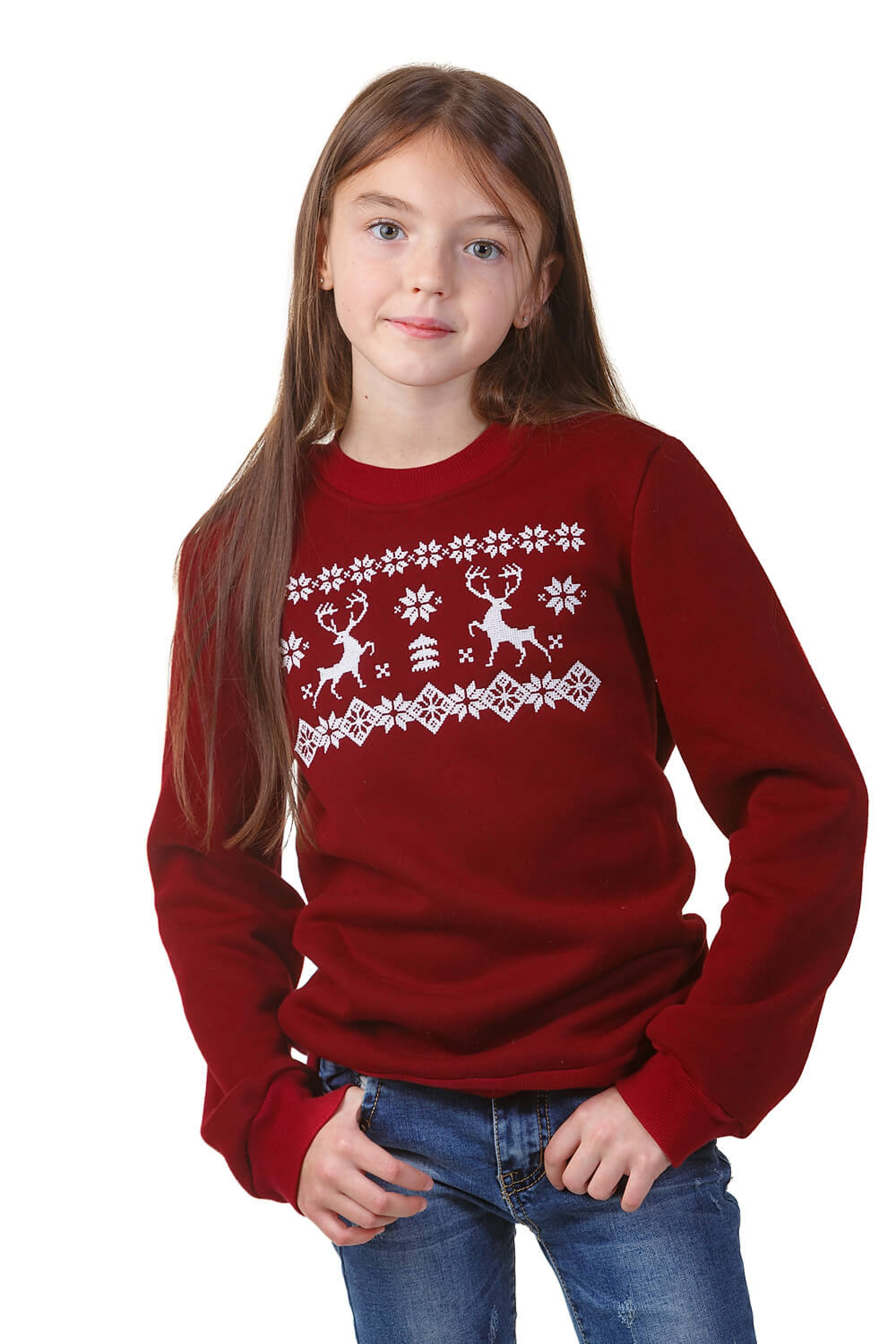 Christmas sweatshirt for girls with deer