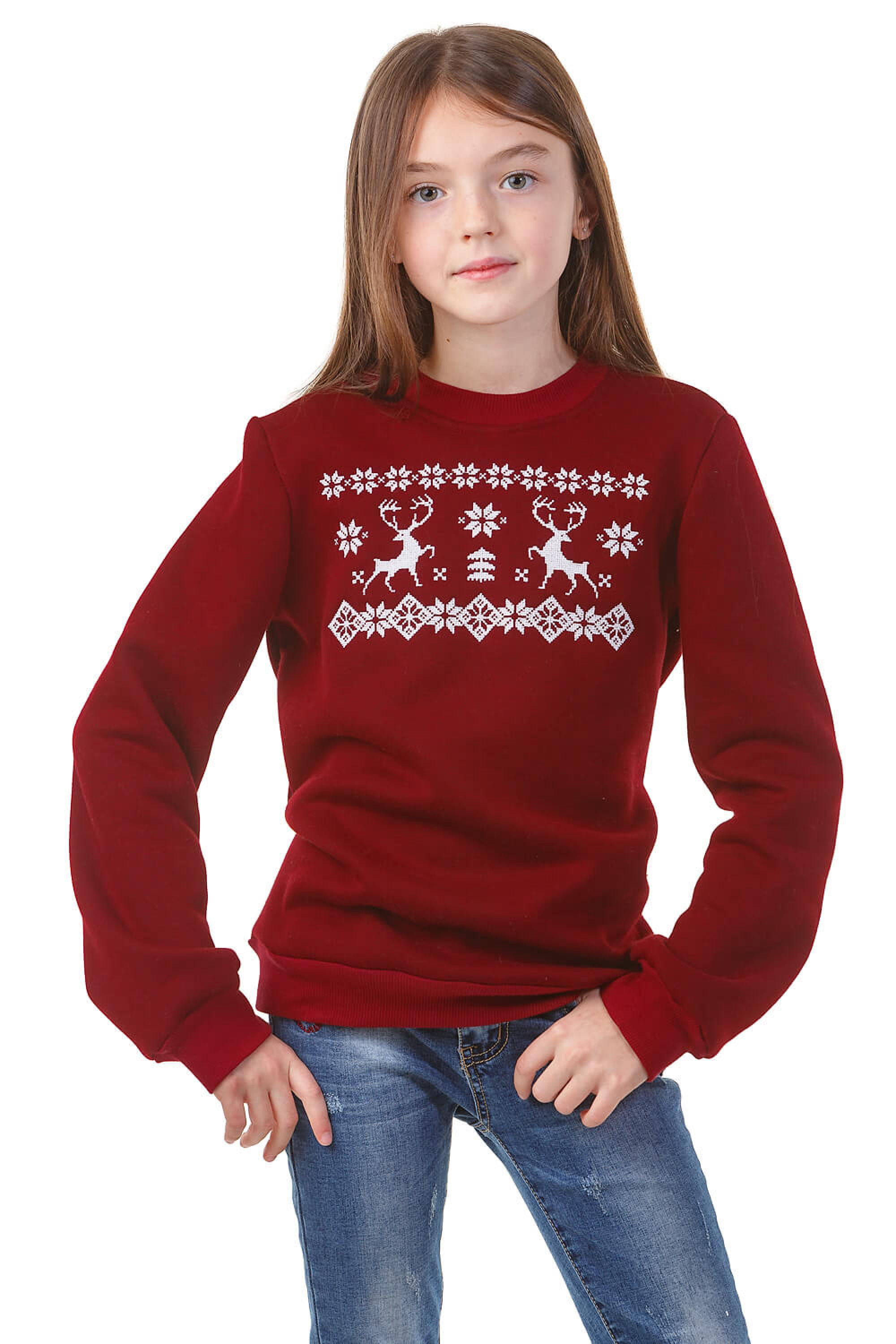 Christmas sweatshirt for girls with deer | 86