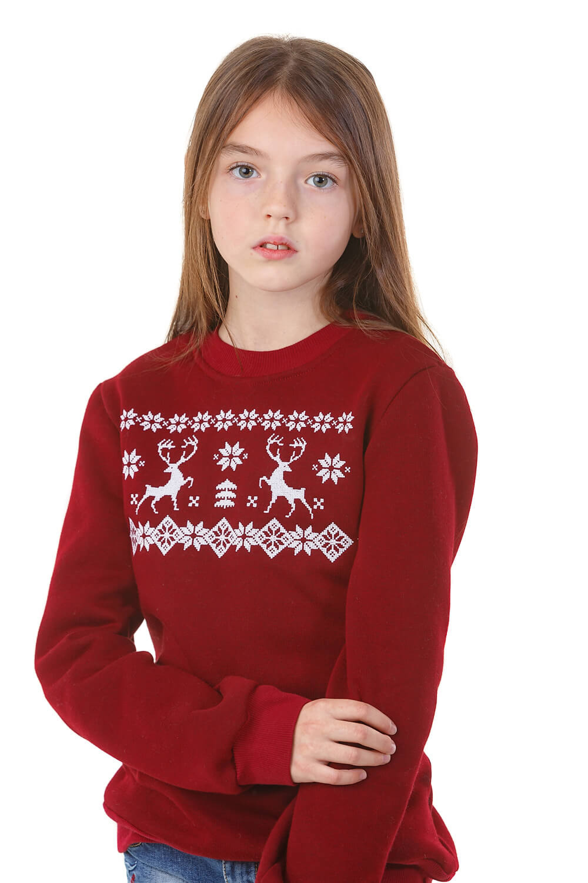 Christmas sweatshirt for girls with deer | 86