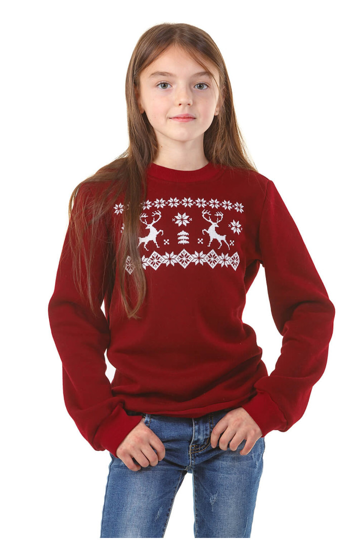 Christmas sweatshirt for girls with deer | 86