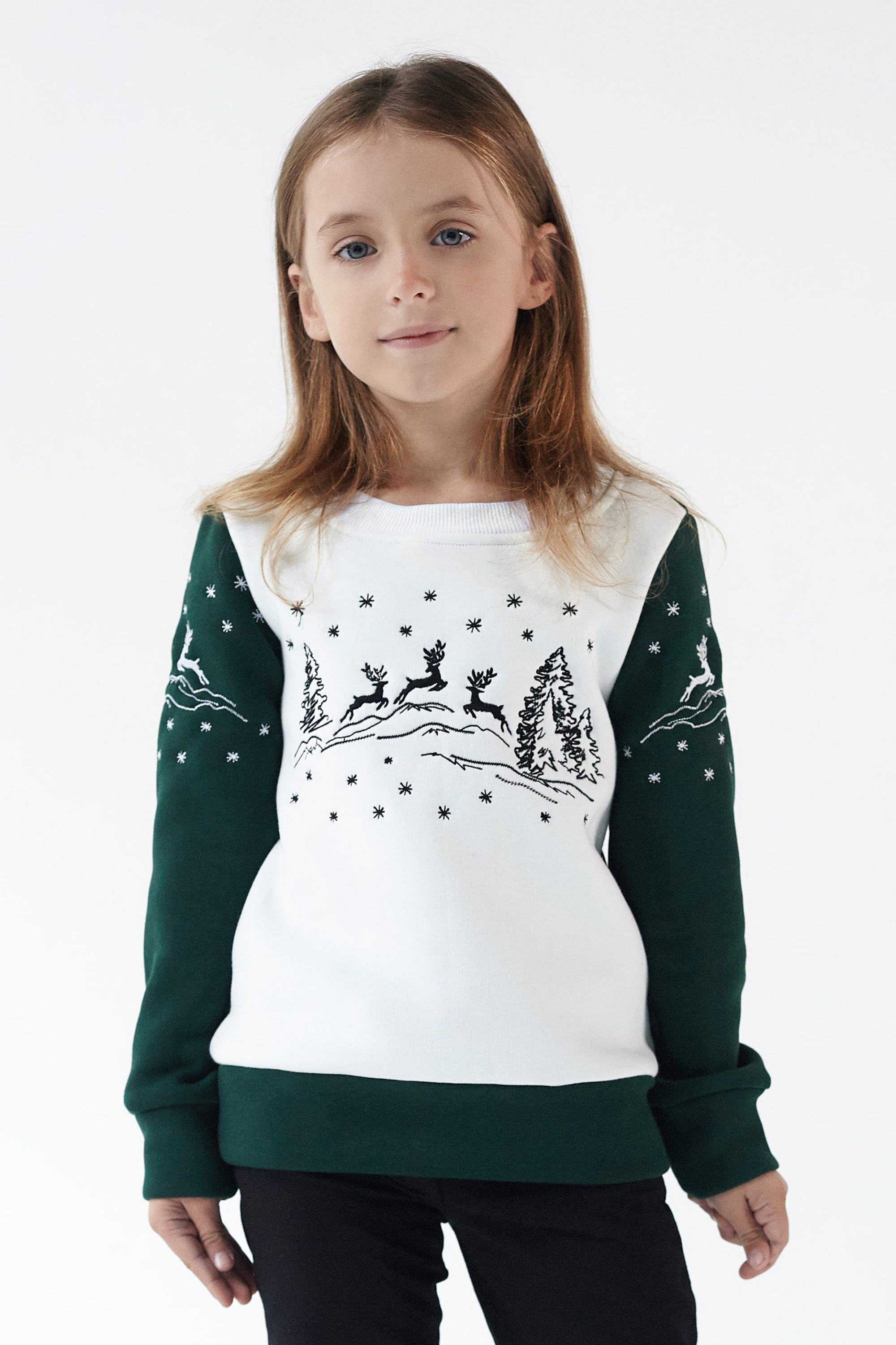 New Year's children's sweaters for two