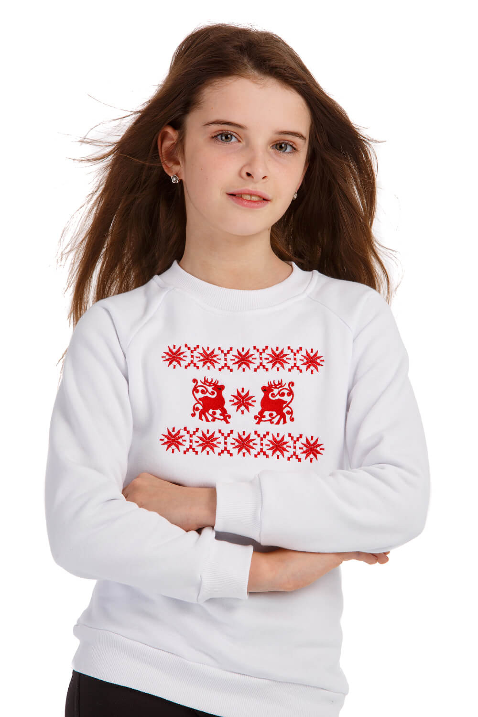 Christmas sweatshirt for girls with deer | 116
