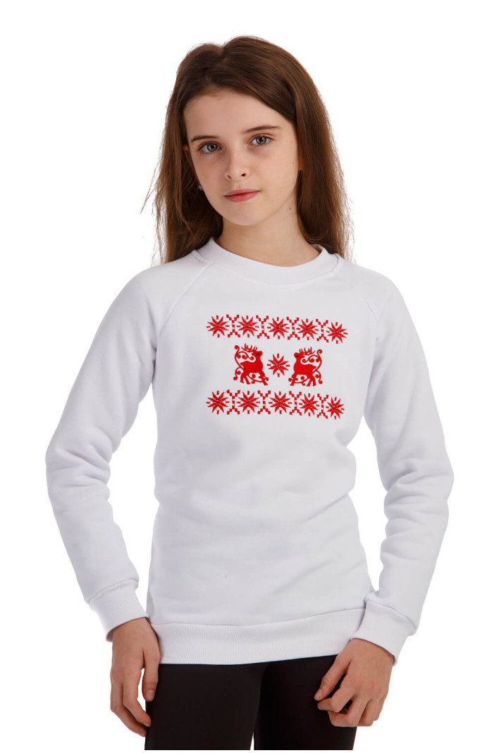 Christmas sweatshirt for girls with deer | 116