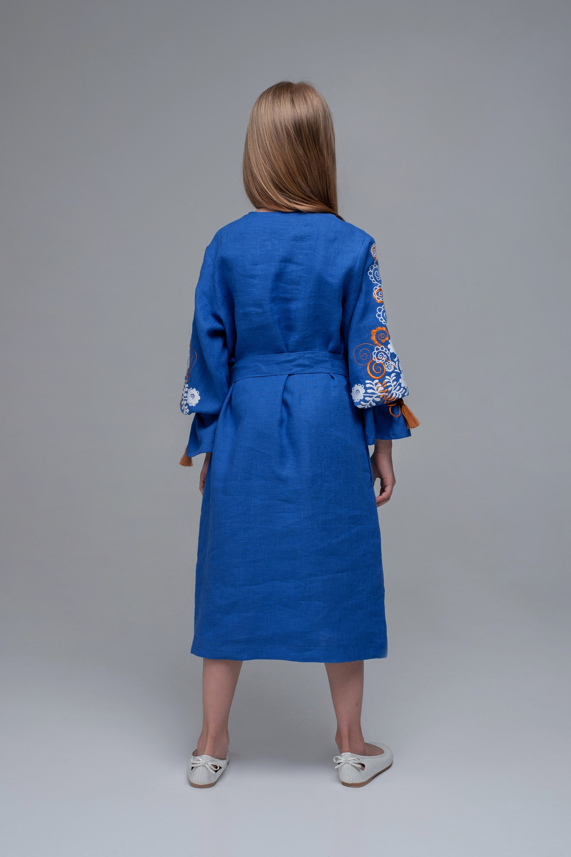 Embroidered dress for girls Blue/Elektrik Embroidered dress for girls Blue/Elektrik