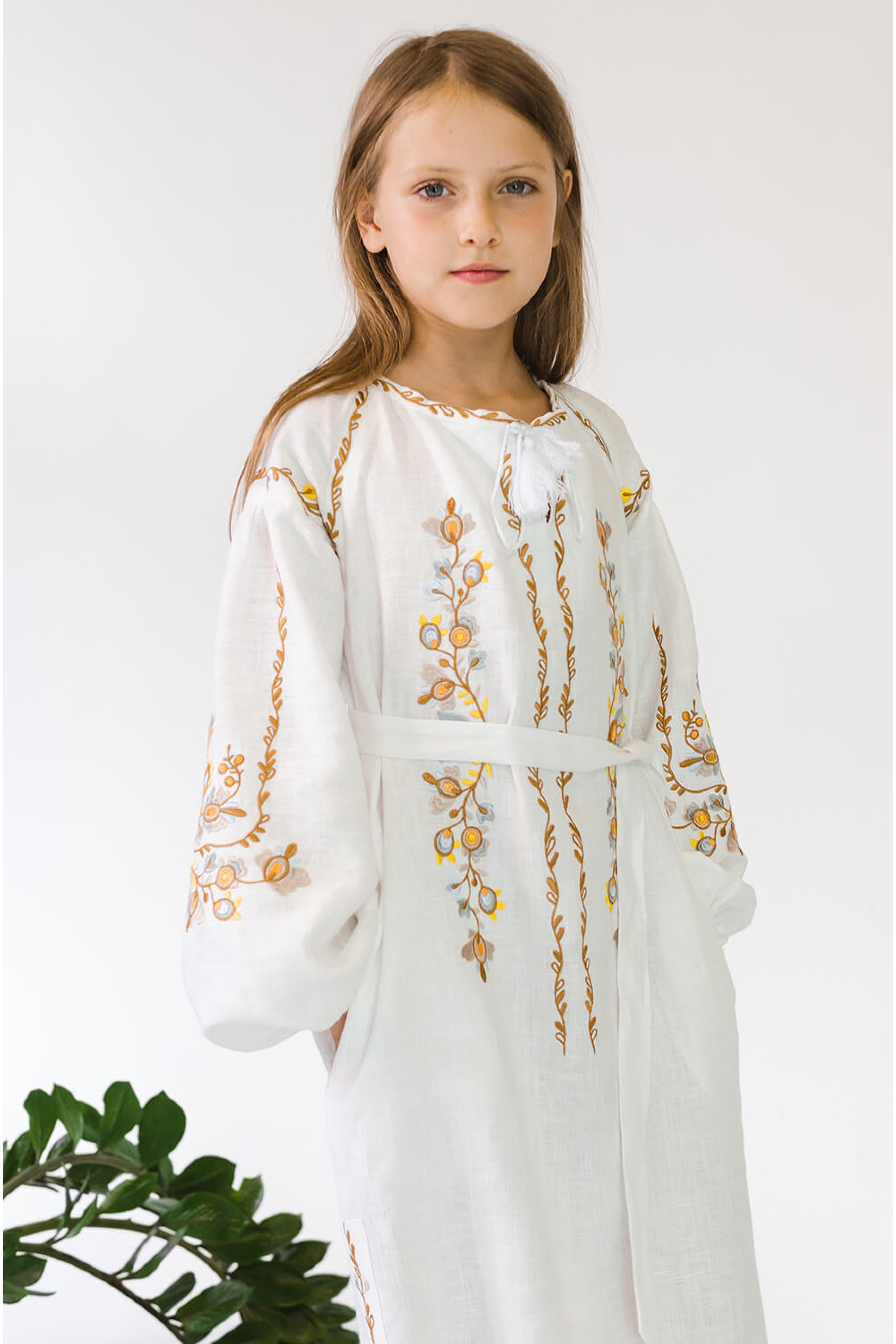 Embroidered dress for girls White 5 | 116