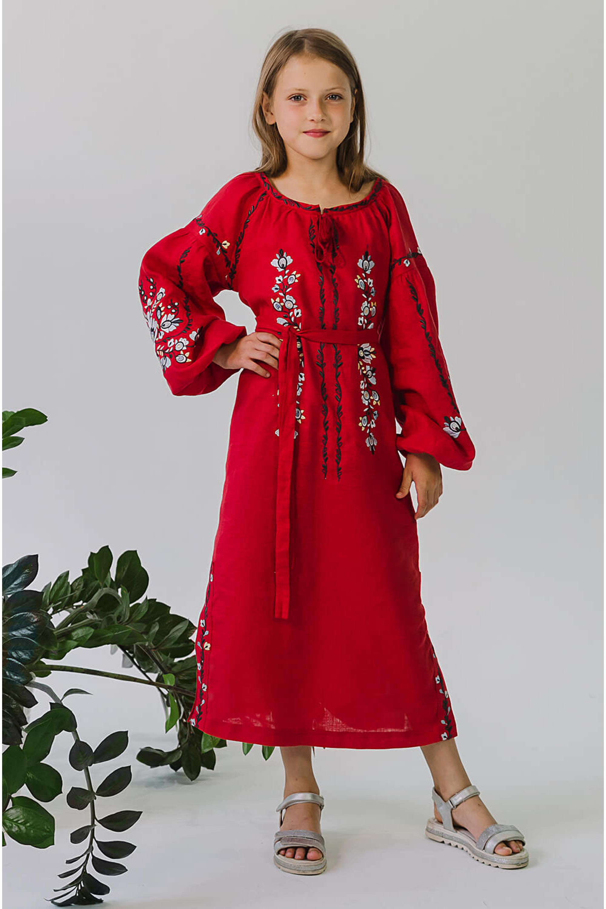 Вишита сукня для дівчинки Red