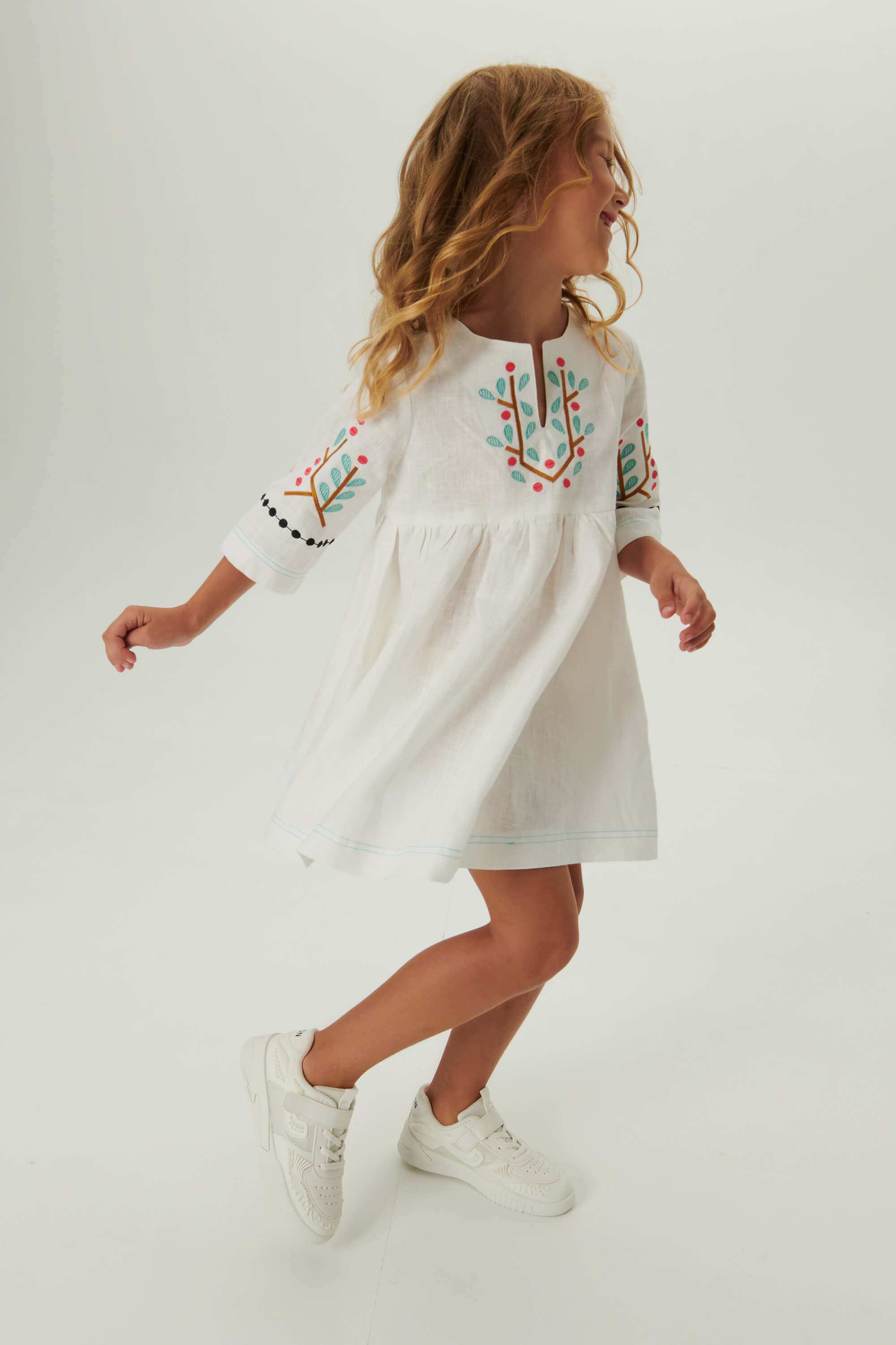 Embroidered white dress for a girl Love Ukraine 2 | 110