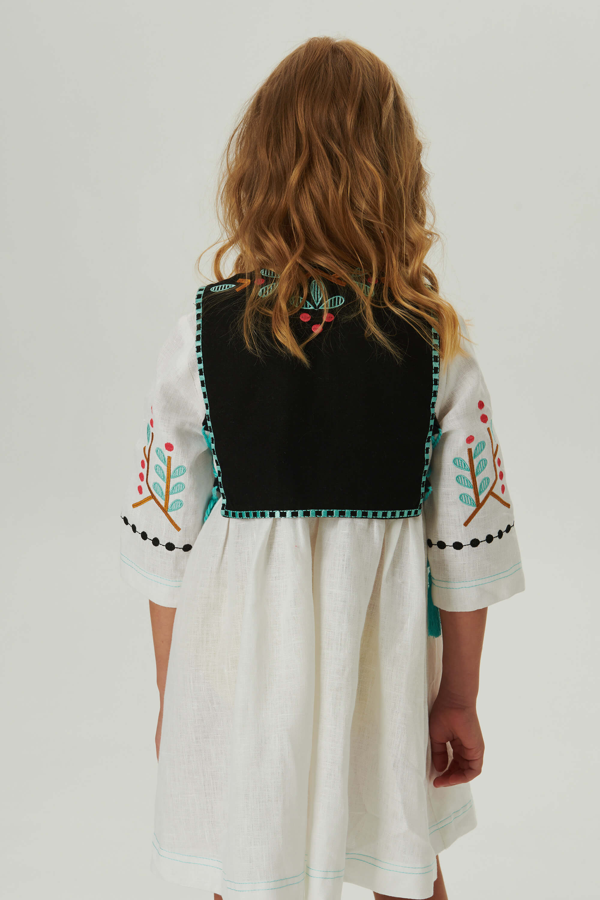 Love Ukraine" Dress and Vest Set for Girls