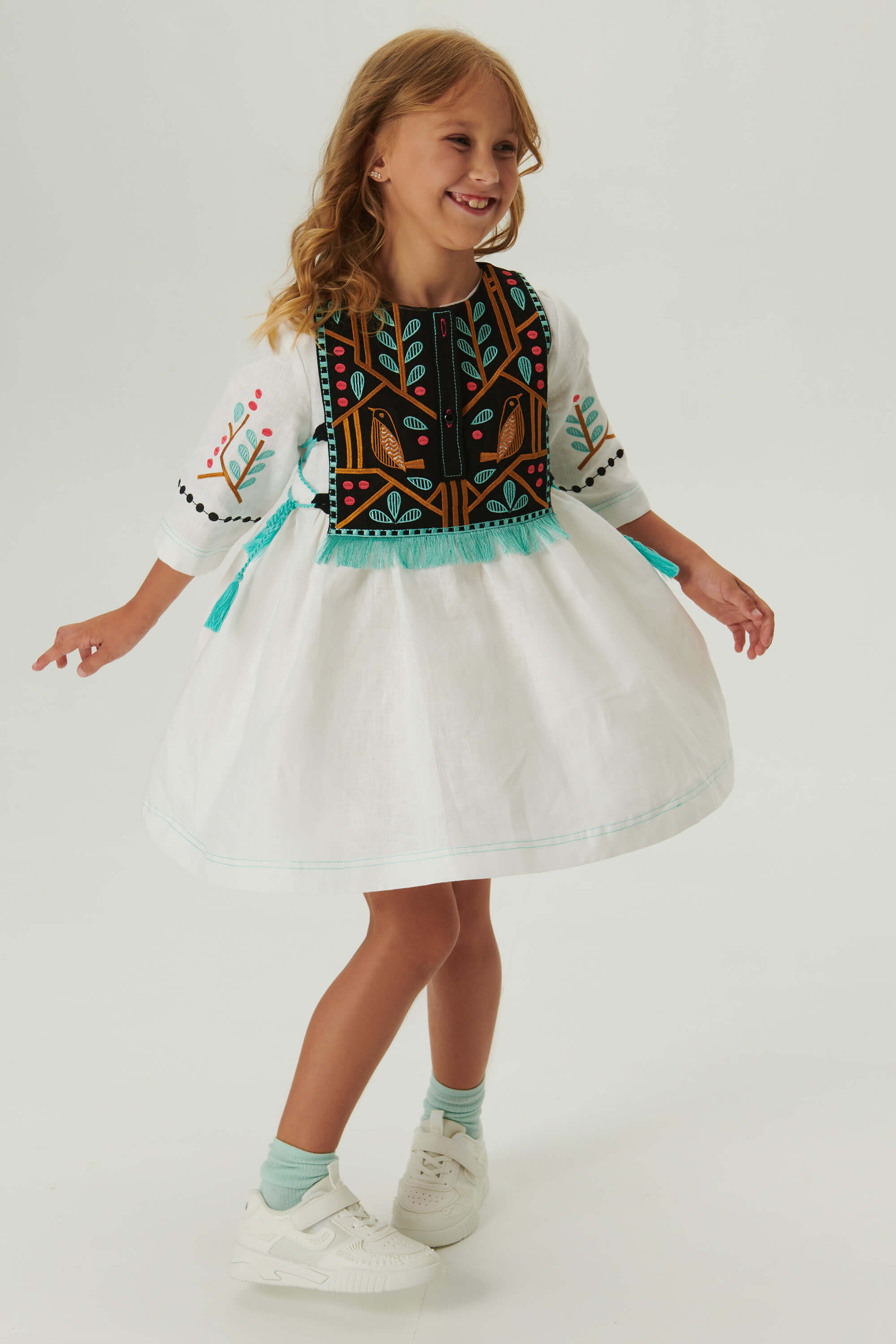 Embroidered white dress for a girl Love Ukraine 2 | 110
