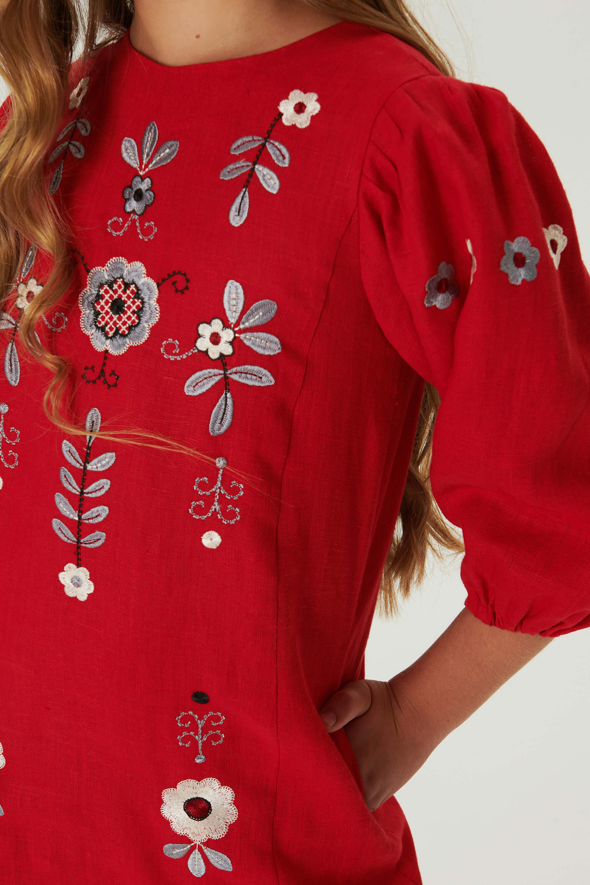 Embroidered dress for a girl Spring  2