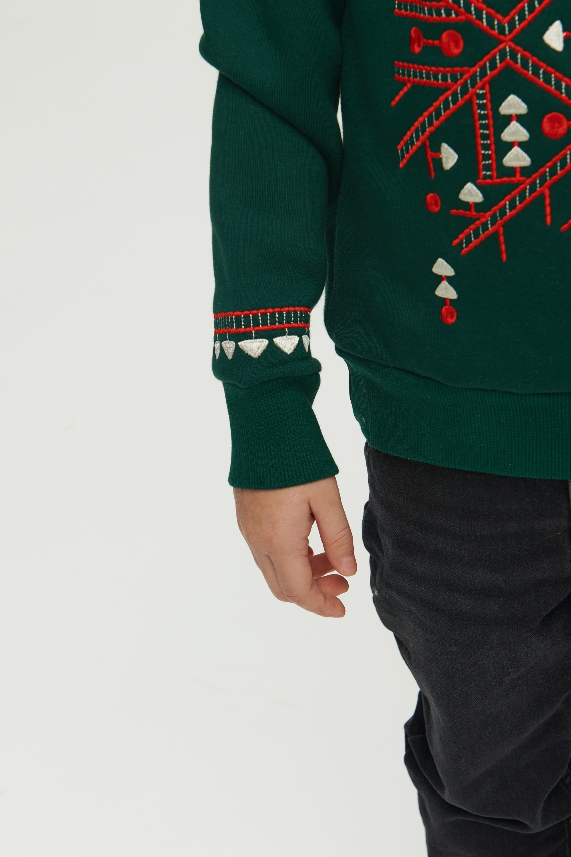 Christmas green sweatshirt for a boy | 80