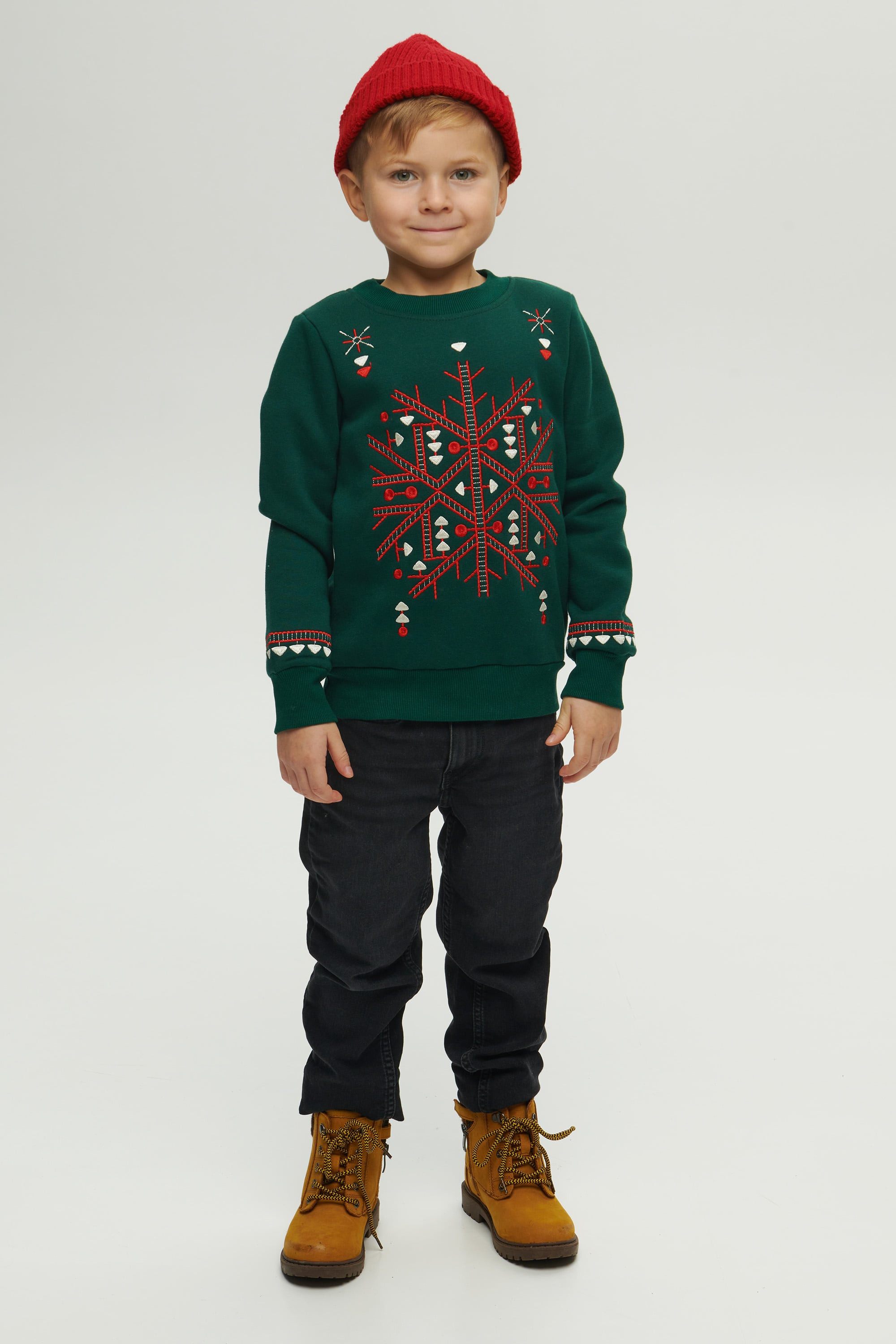 Christmas green sweatshirt for a boy | 80