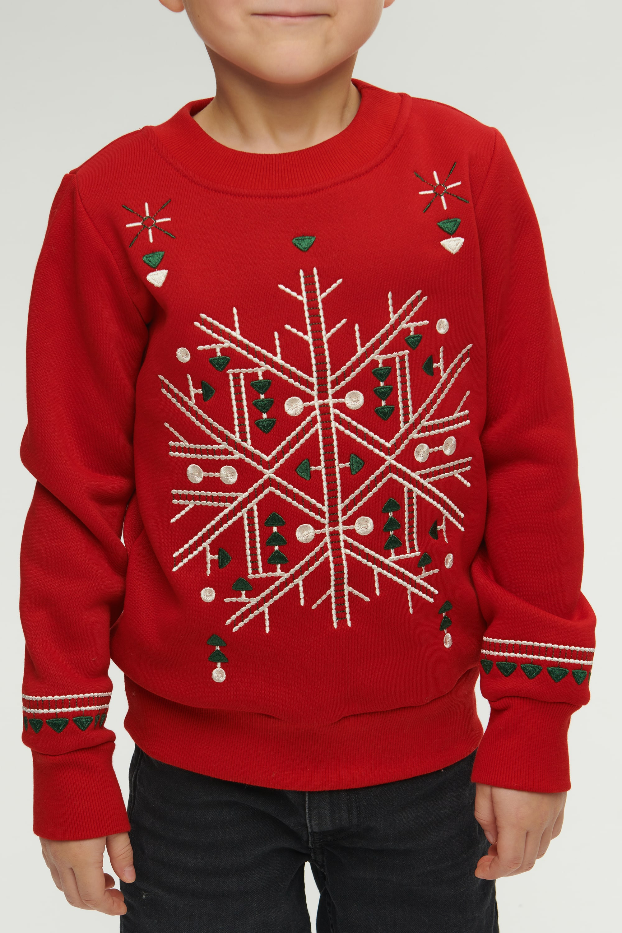 Christmas red sweatshirt for a boy | 80