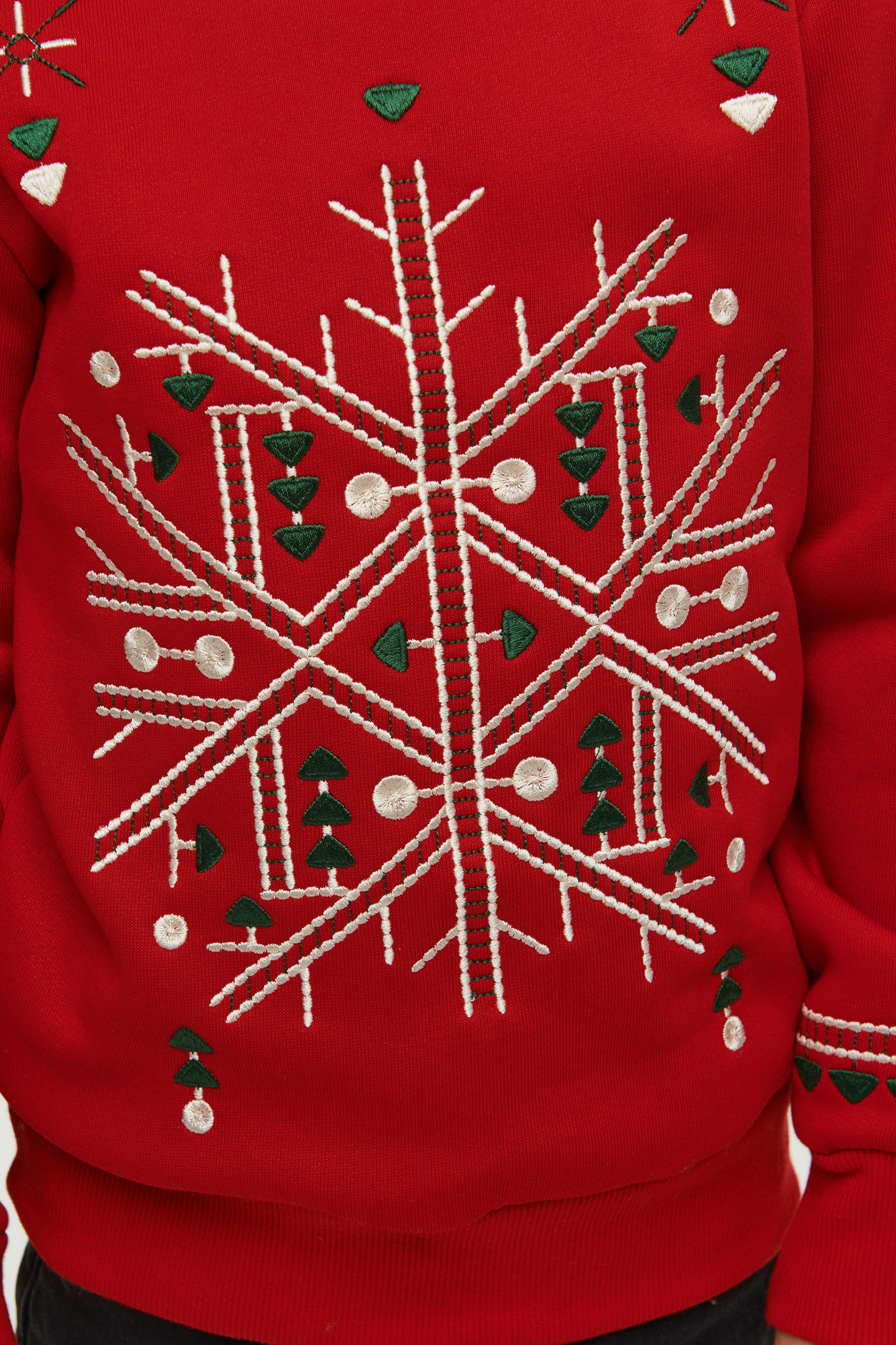 Christmas red sweatshirt for a boy