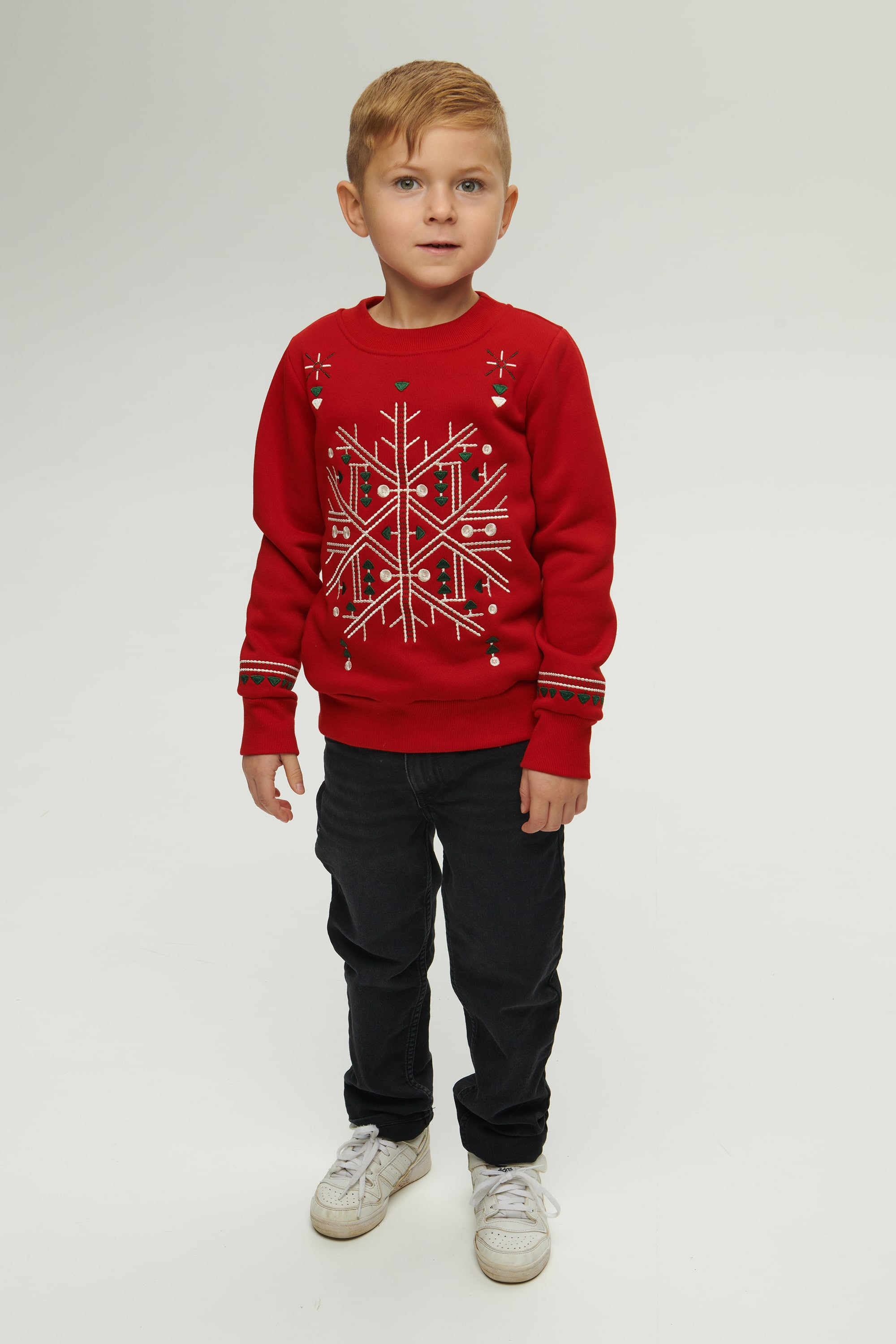 Christmas red sweatshirt for a boy | 80