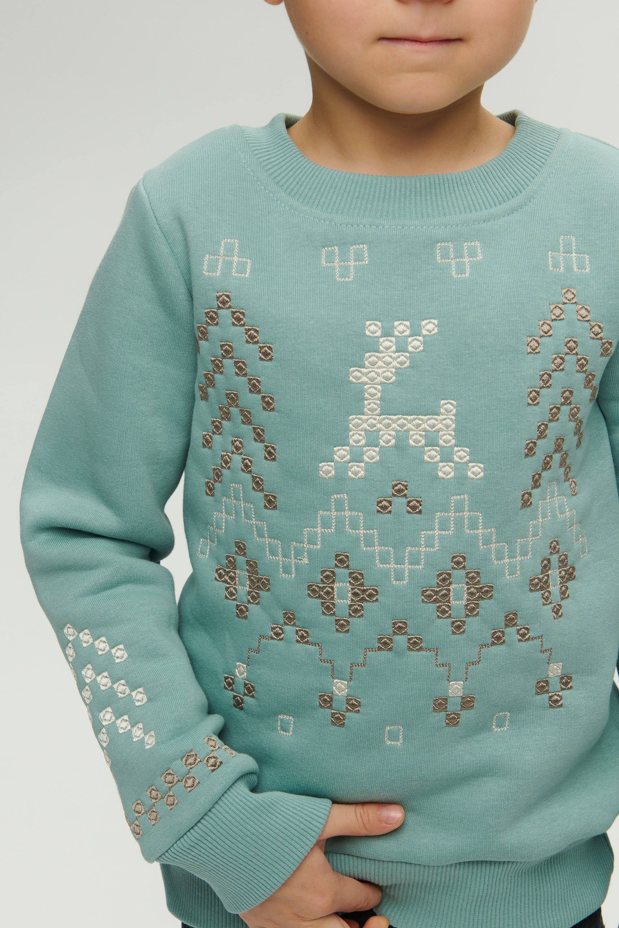 Christmas blue sweatshirt for a boy December | 80