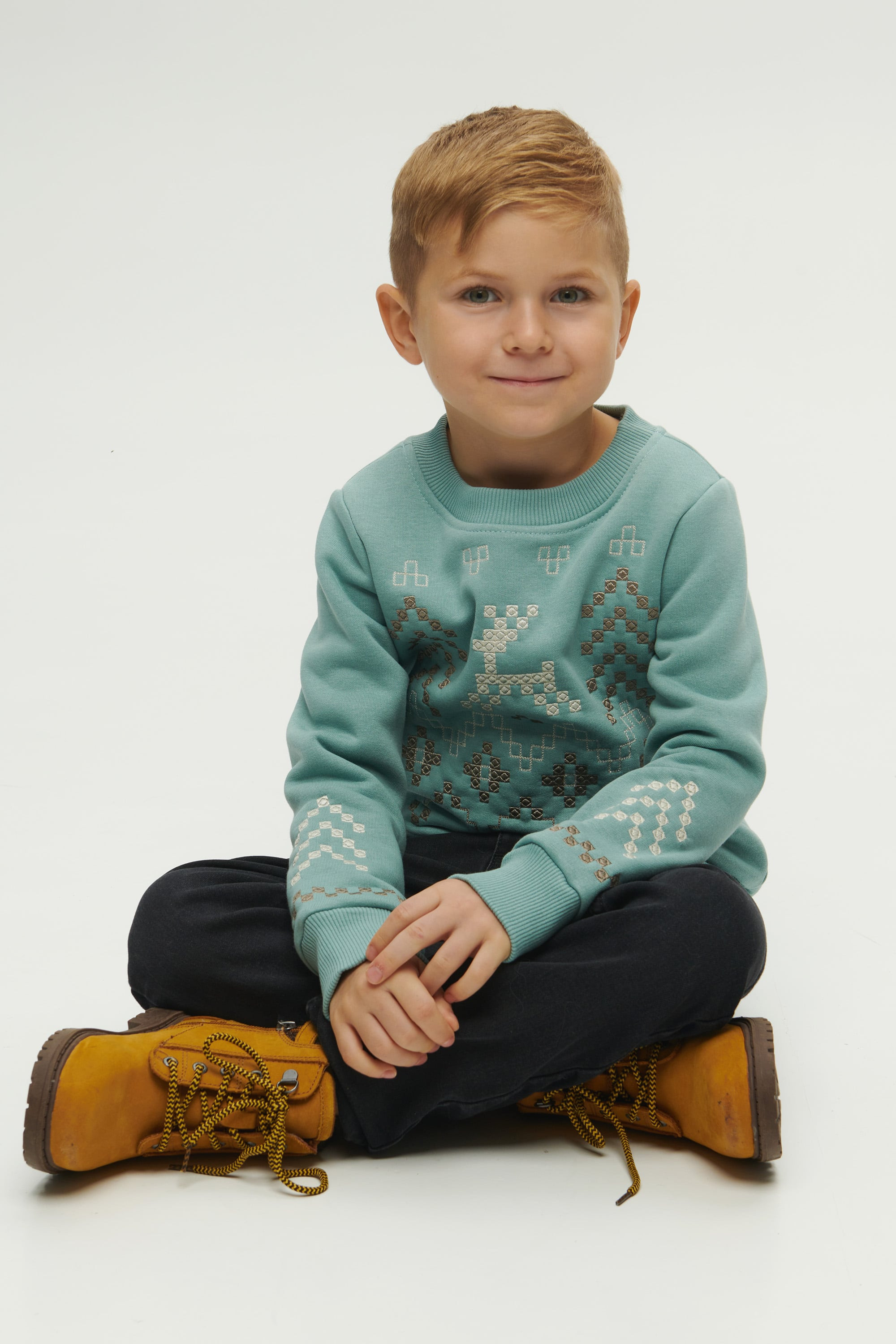 Christmas blue sweatshirt for a boy December | 80
