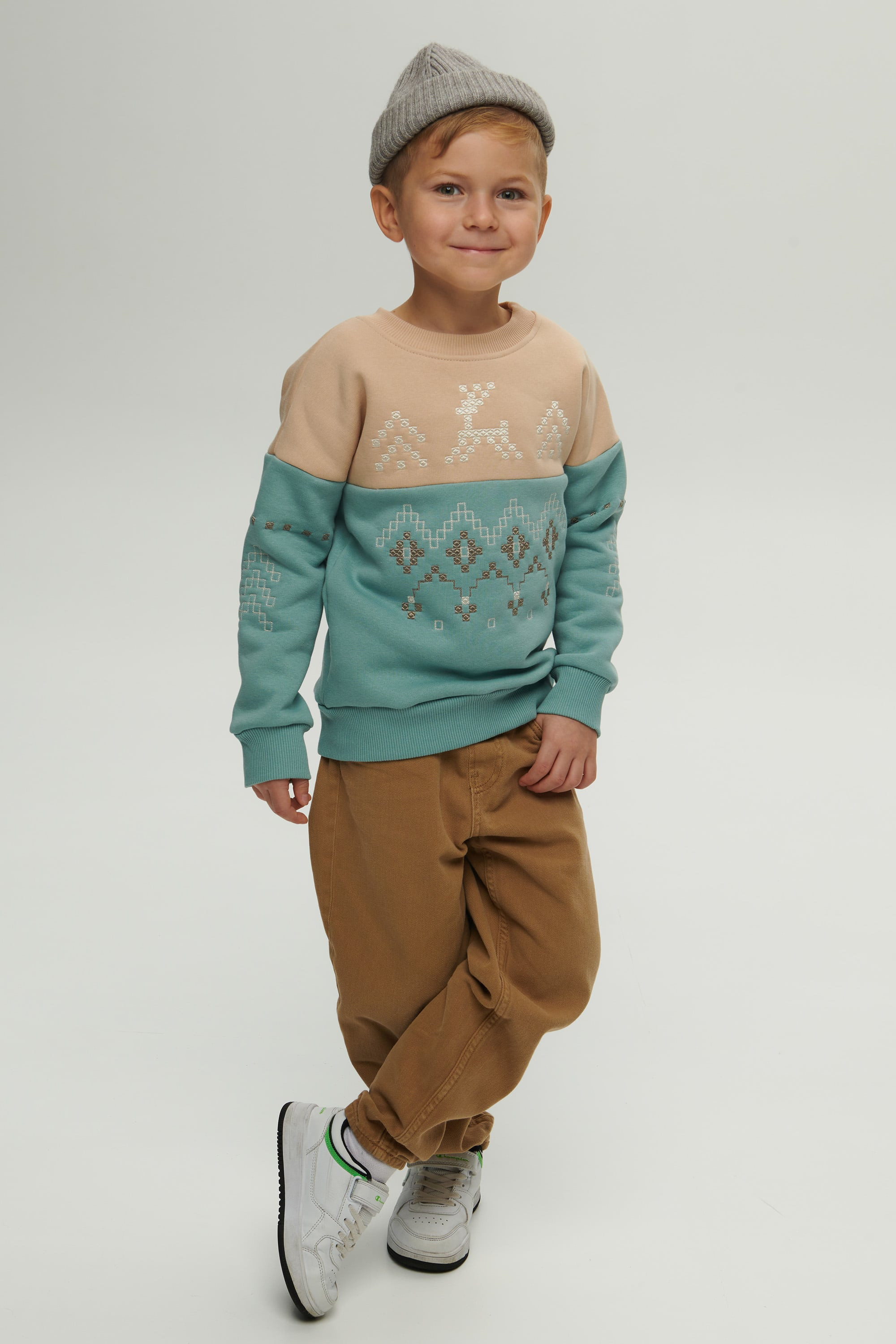 New Year's blue sweatshirt for a boy December