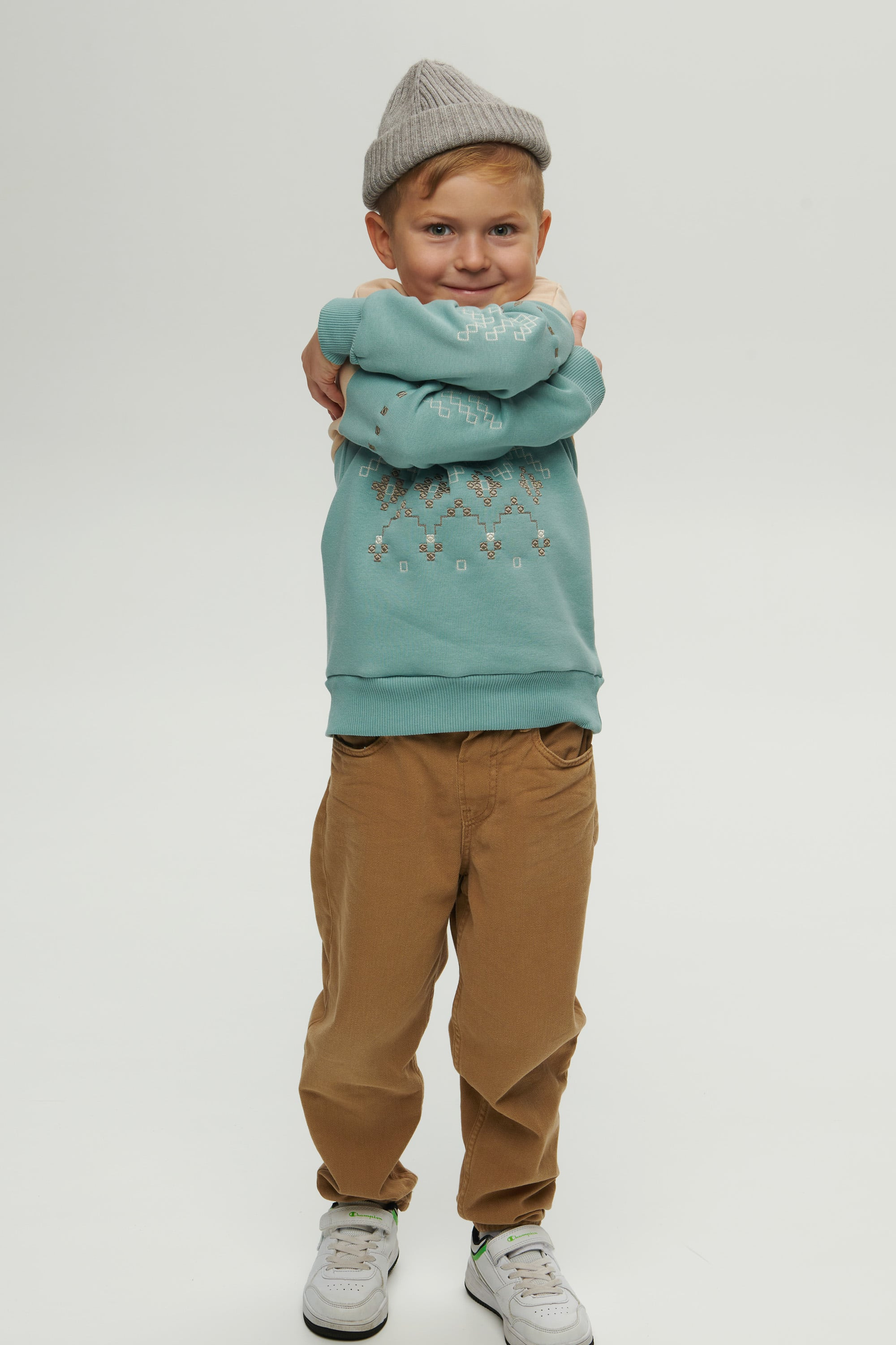 New Year's blue sweatshirt for a boy December | 80