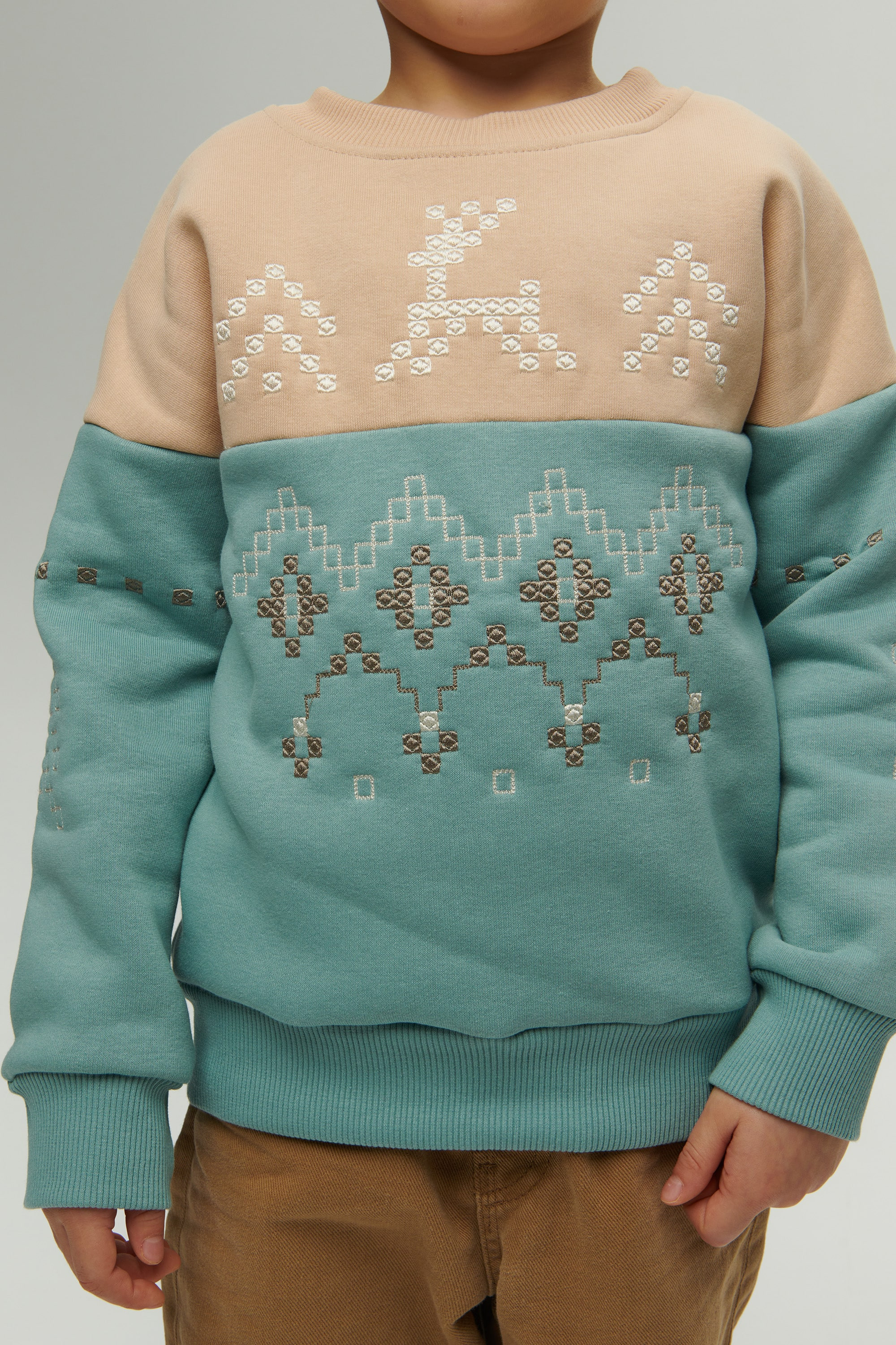 New Year's blue sweatshirt for a boy December | 80