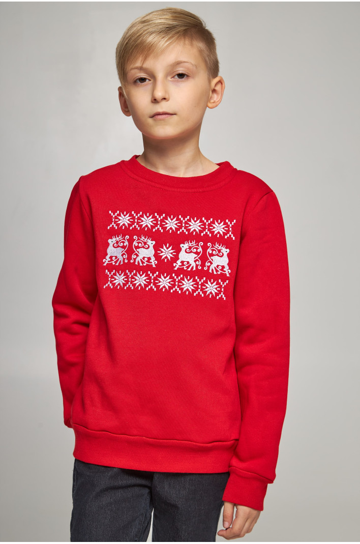 Christmas sweatshirt for boys with deer | 80