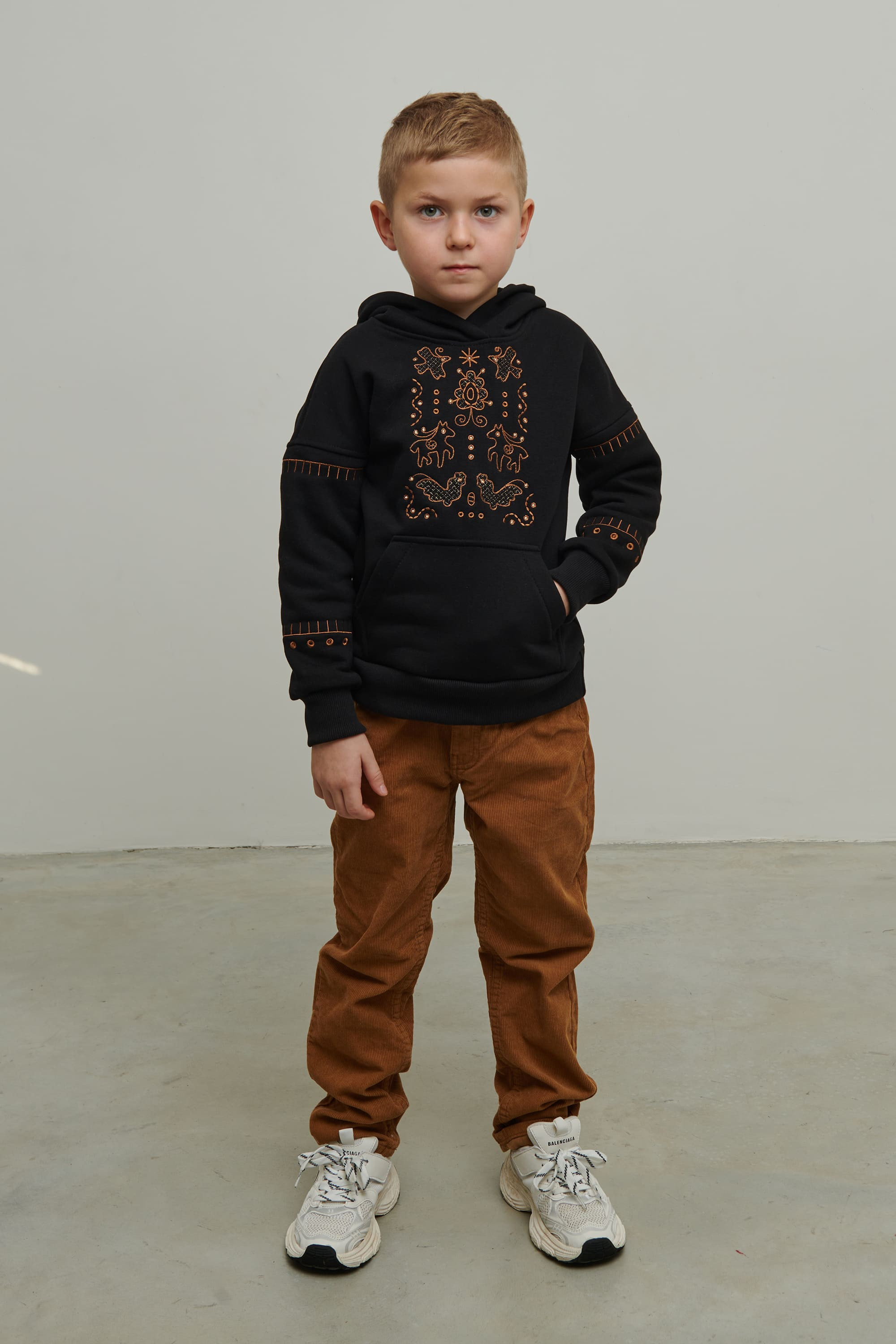 Black hoodie for a boy Svyatko