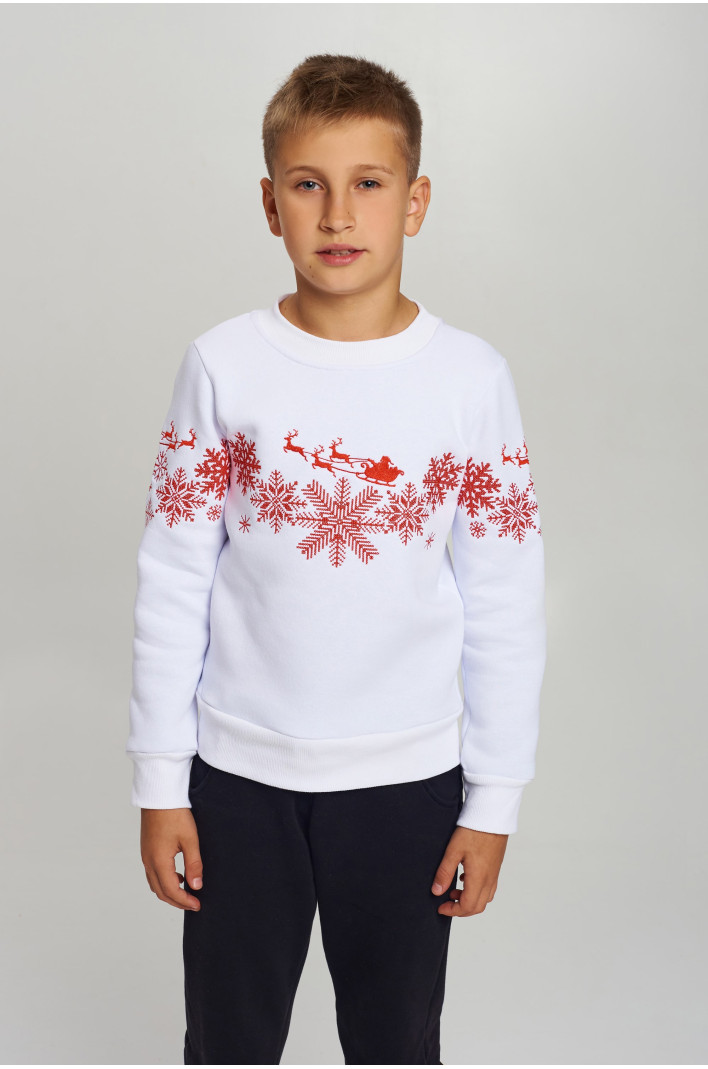 Christmas sweatshirt for a boy White | 80