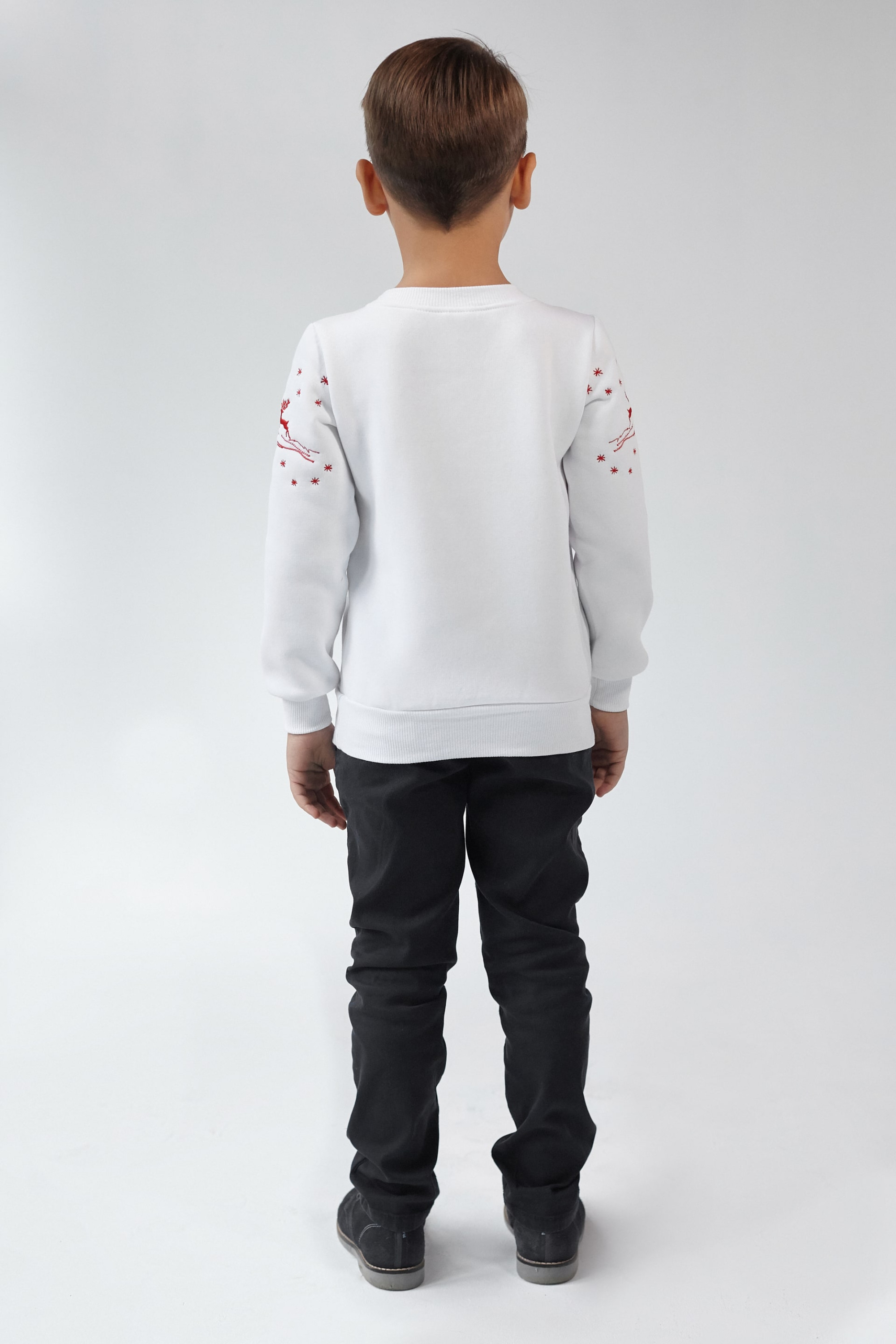 Christmas sweatshirt for a boy of deer White | 80