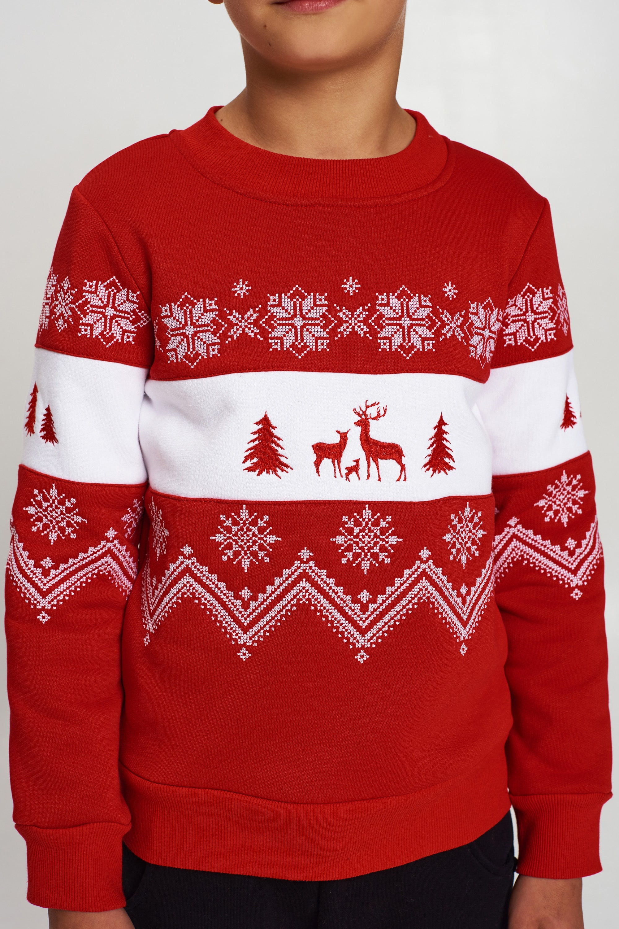 Christmas sweatshirt for a boy red